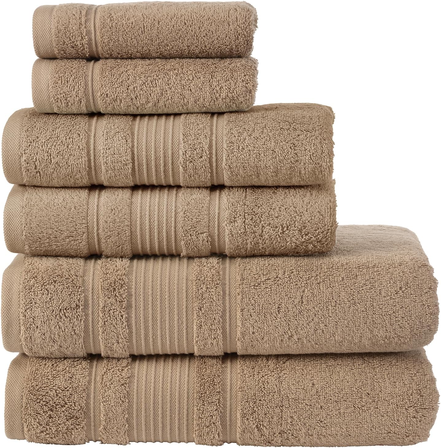 Ephesos Personalized Brown Towel Set - 6 Piece Monogrammed