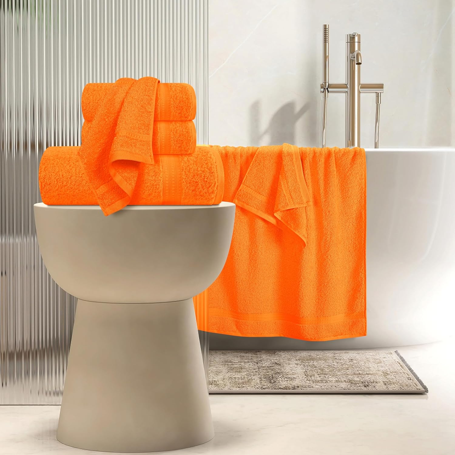 MyOwn 6 Piece Towel Set - 100 Combed Cotton Luxury Hotel Quality
