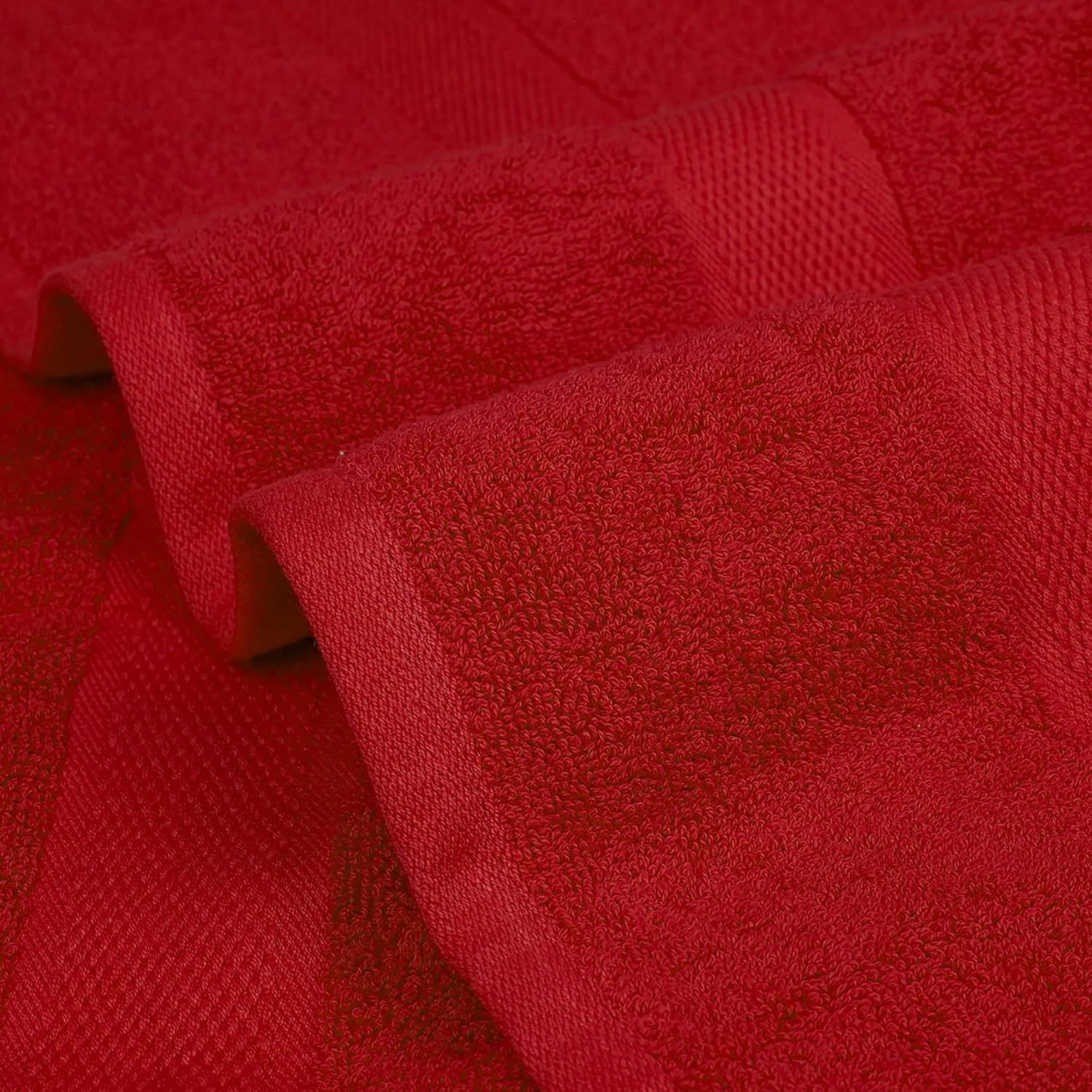 Lenenz Luxury Bath Towels 4 Pack Red 27x54 1