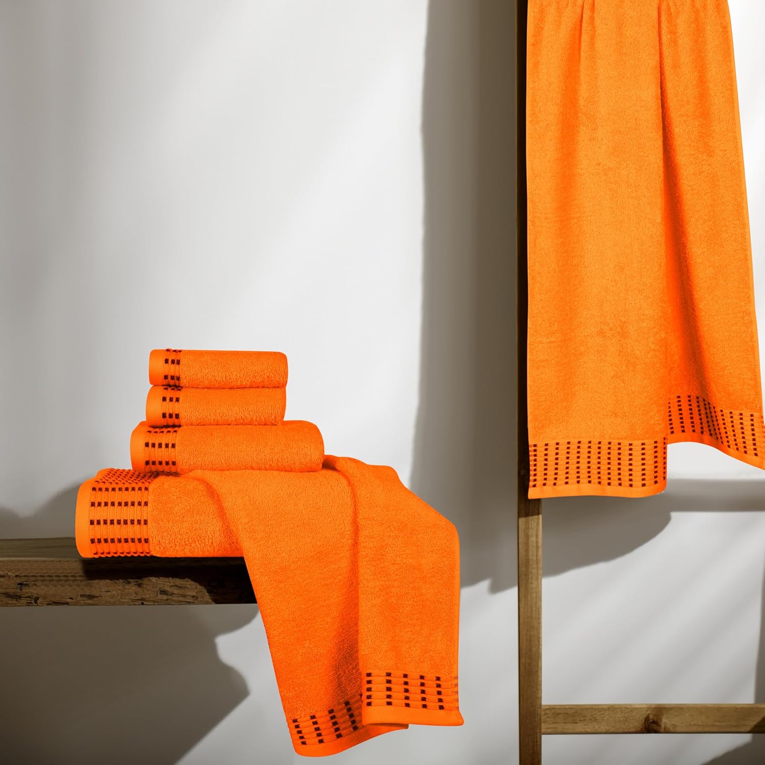 Ultra Soft Cotton Towel Set 6 Pack - Orange 1