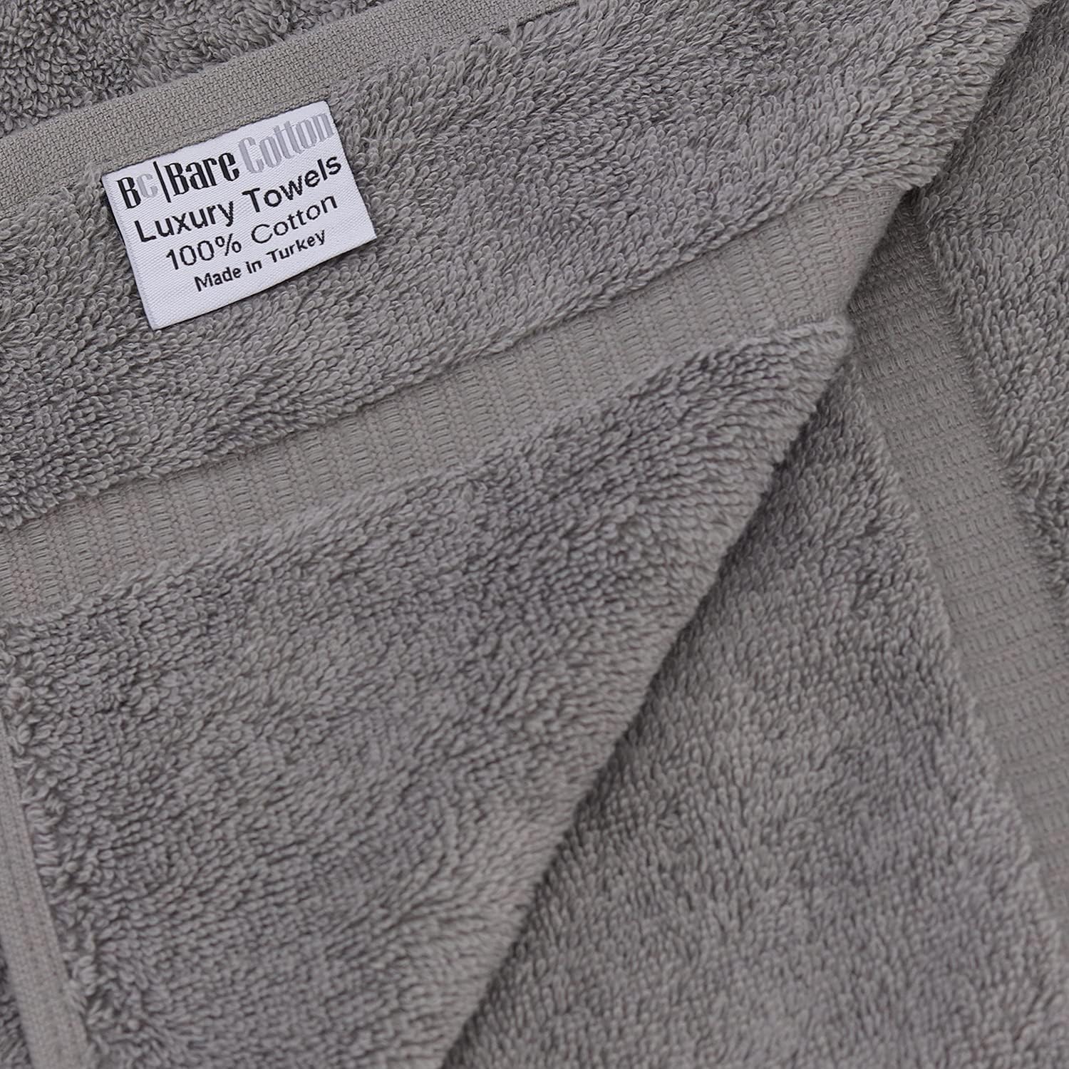 BC BARE COTTON Luxury Hotel Spa Towel Set - 4 pcs Gray 700 GSM