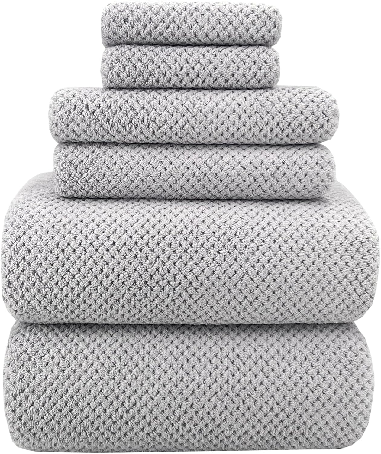 YTYC Oversized Bath Towel Set of 6 - Super Soft