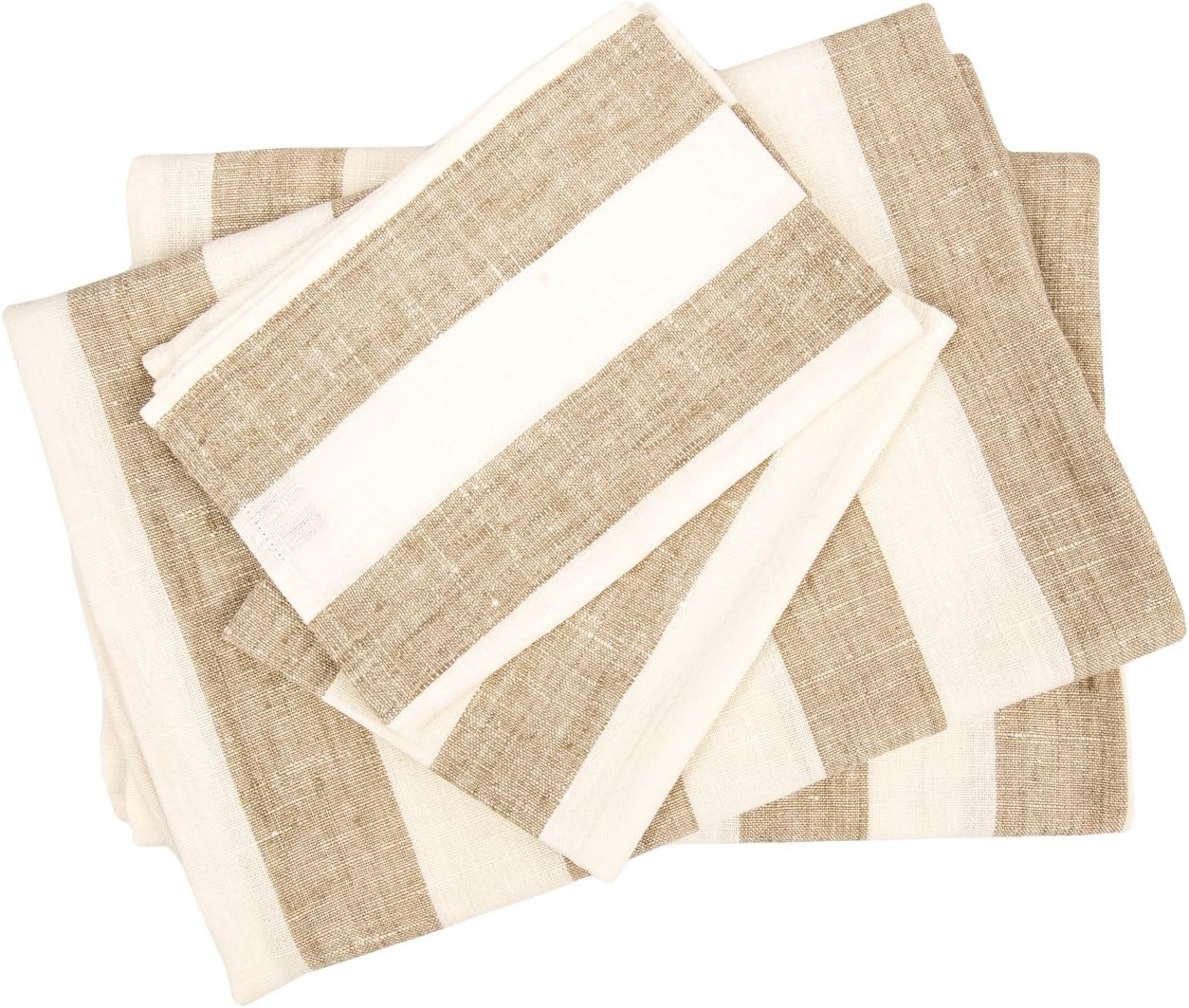 LinenMe Beige Linen Bath Towel Set Philippe