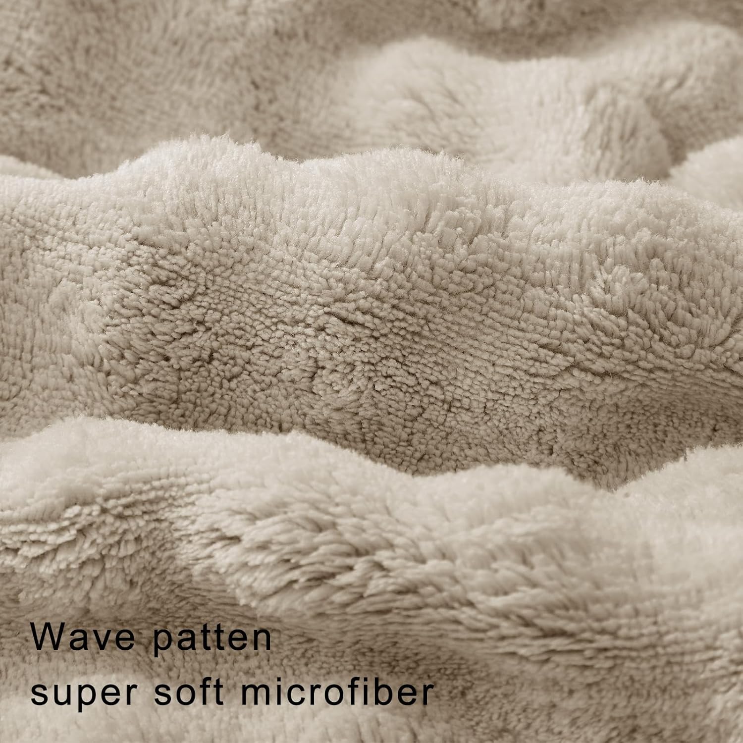 HVMS Oversized Bath Towels 40x80 Inches 6PCS Beige