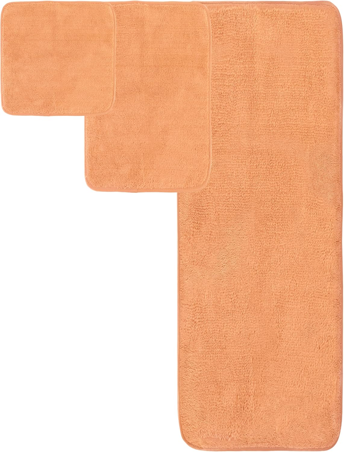 POLYTE Oversize Microfiber Bath Towel Set 6 Piece Orange