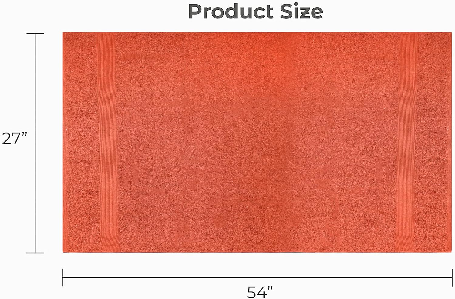 Softolle Luxury Bath Towels Set of 4 Coral