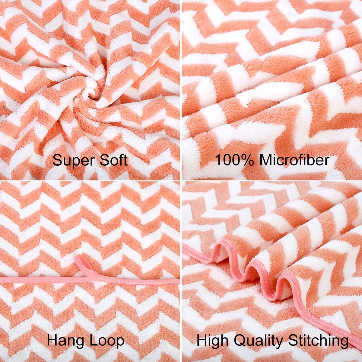 JML 2 Pack Microfiber Bath Towels 30x60 Chevron Red