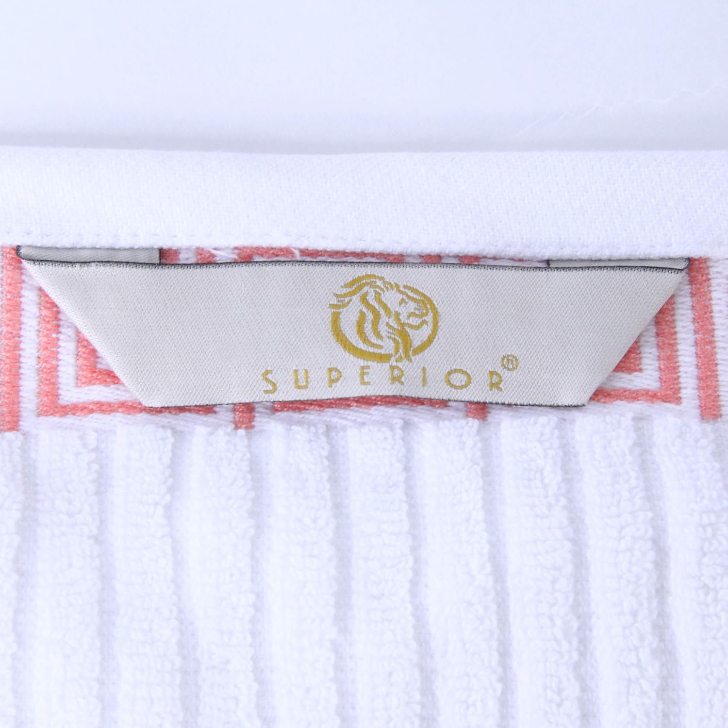 Superior 6-Piece Cotton Towel Set with Greek Pattern