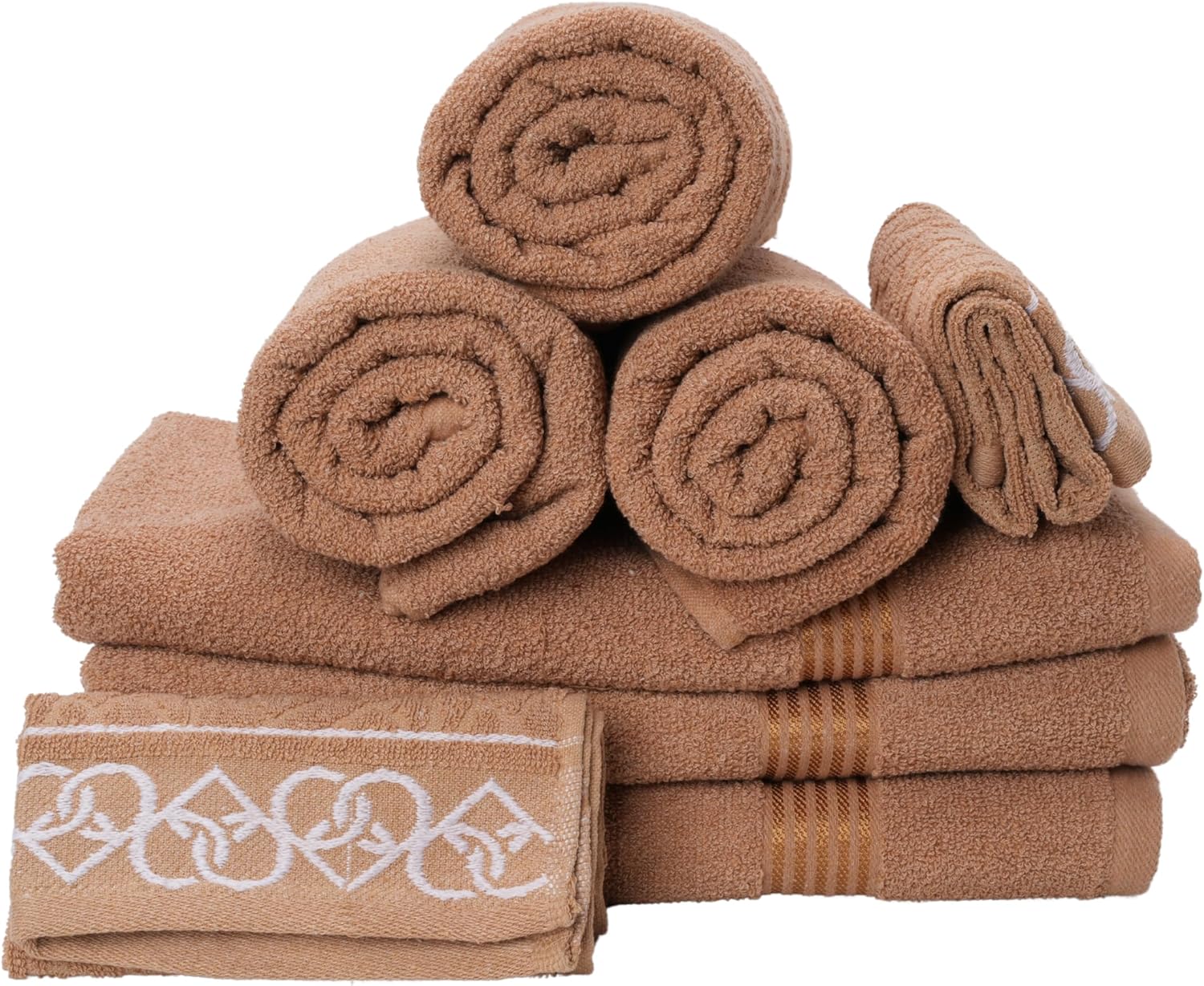 KNETLI 8-Piece Luxury Cotton Towel Set