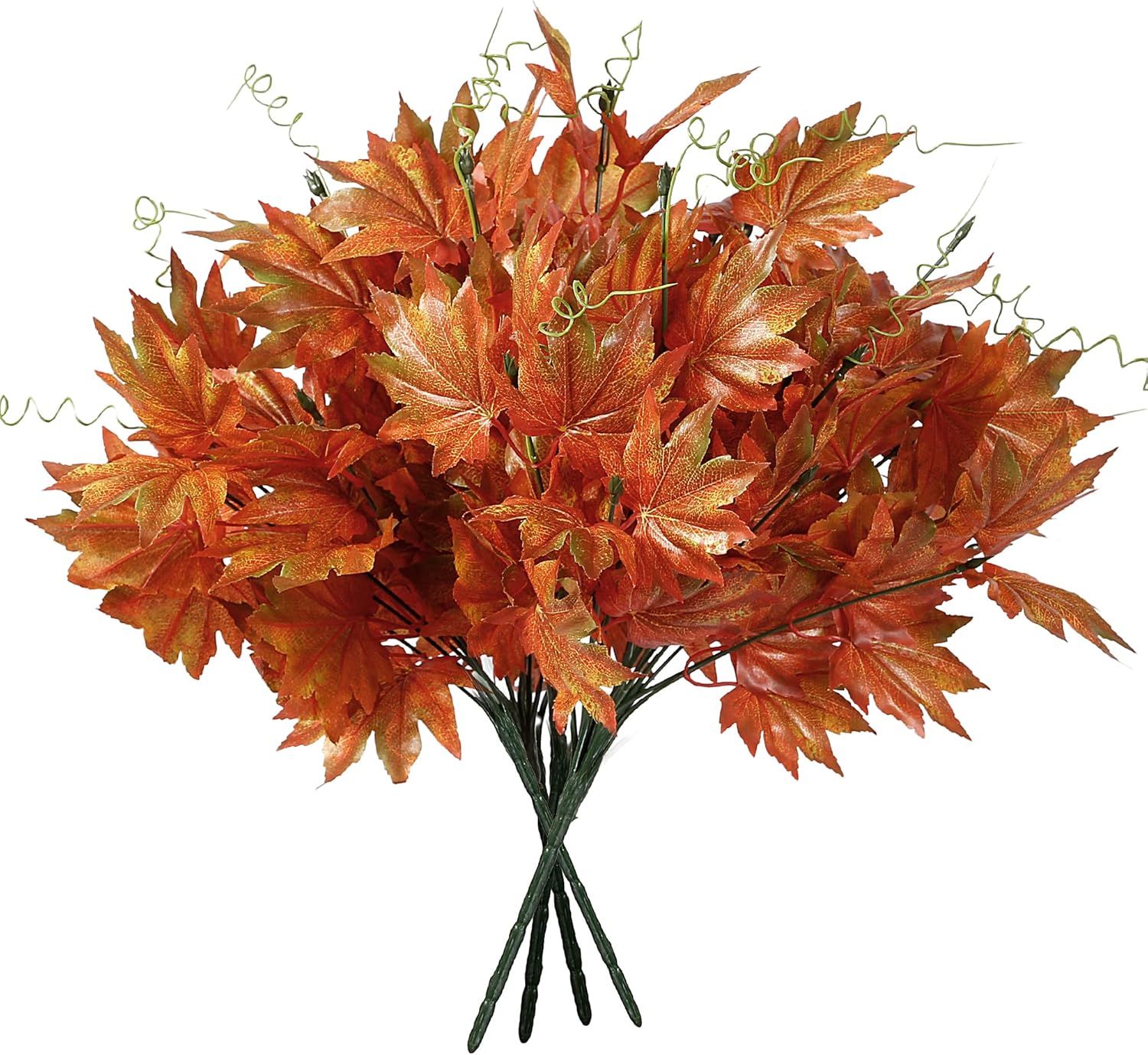 Sggvecsy Artificial Maple Leaf Branches 4 Pcs Fall Decor
