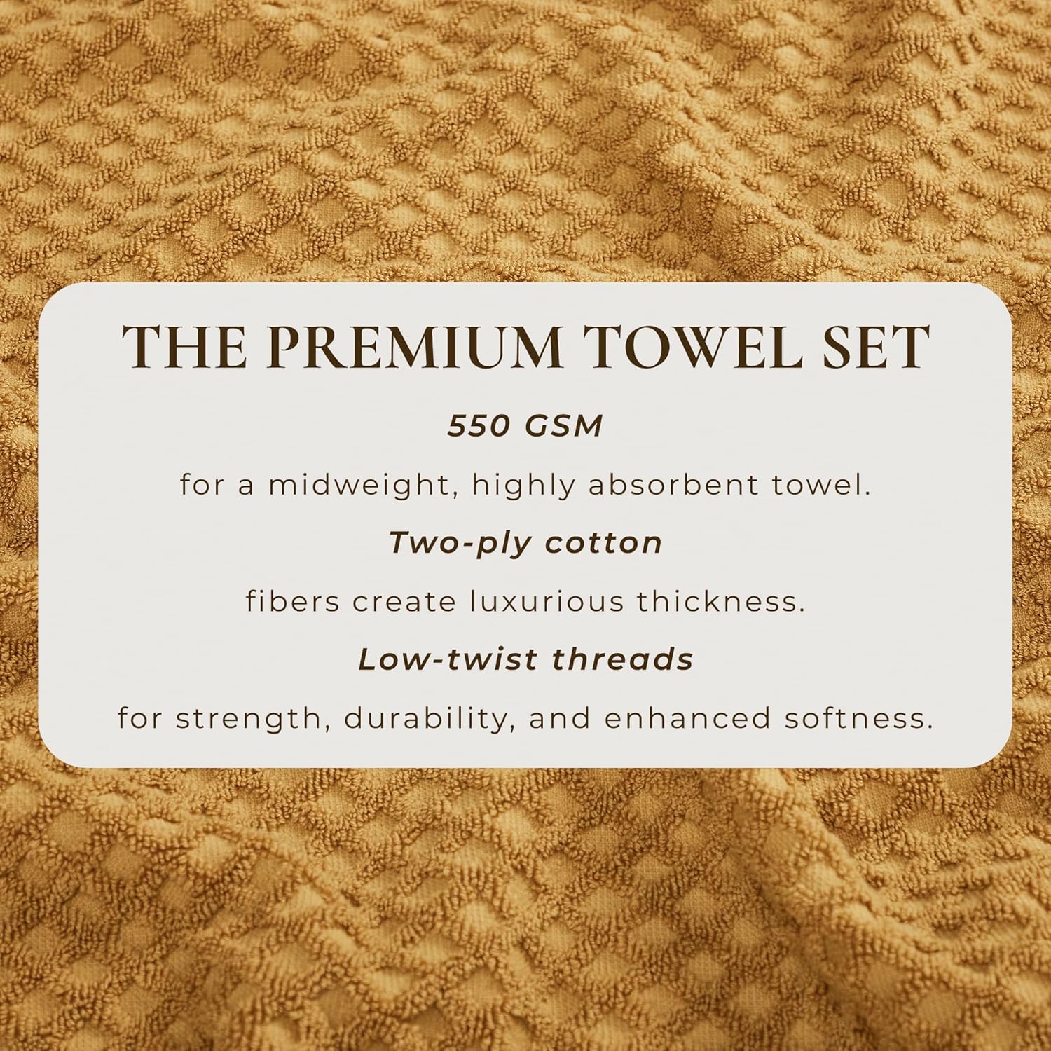Great Bay Home Yellow Bath Towels 4 Pack - 54x27 Absorbent Towels