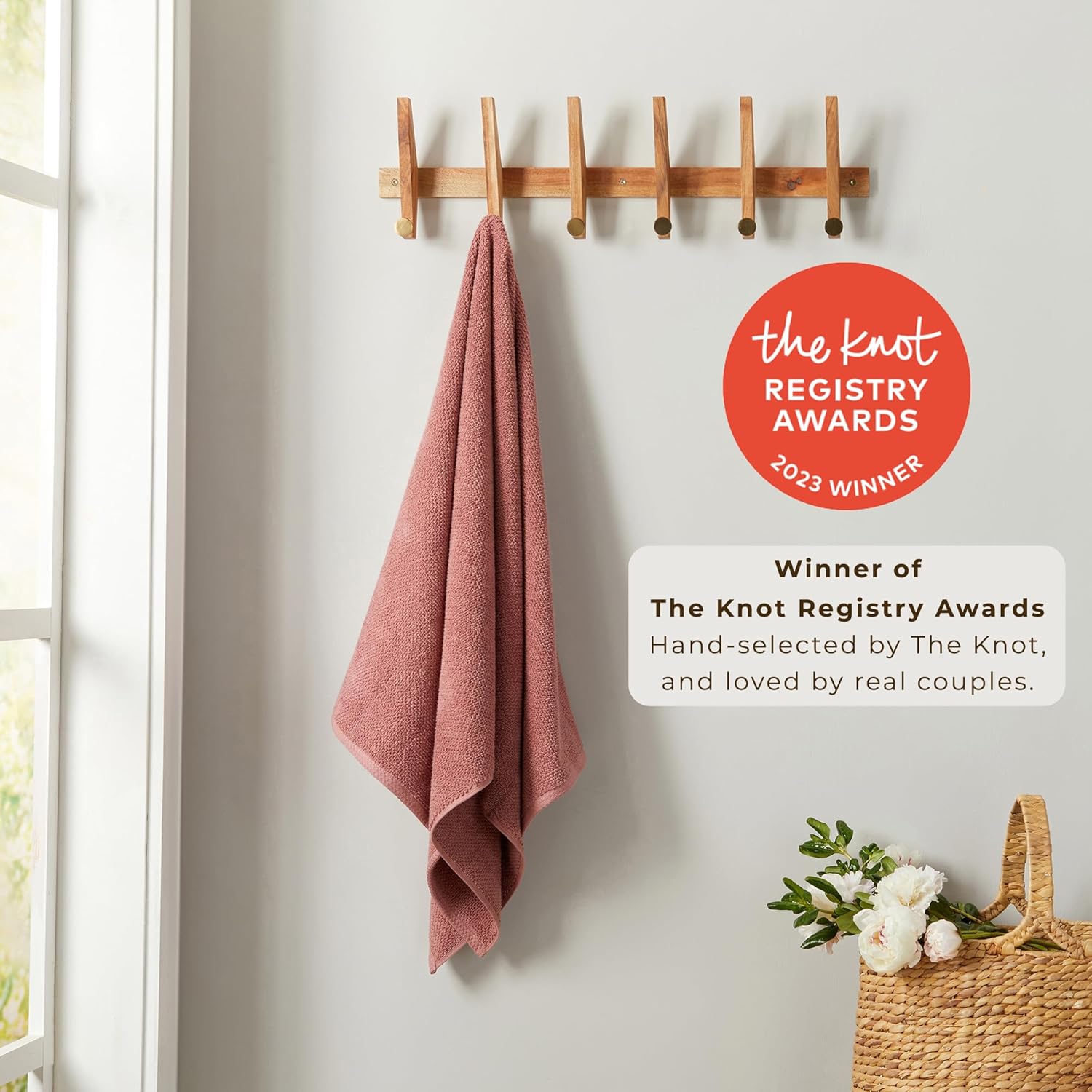 Great Bay Home Pink Bath Towels 4 Pack - 54x27 1