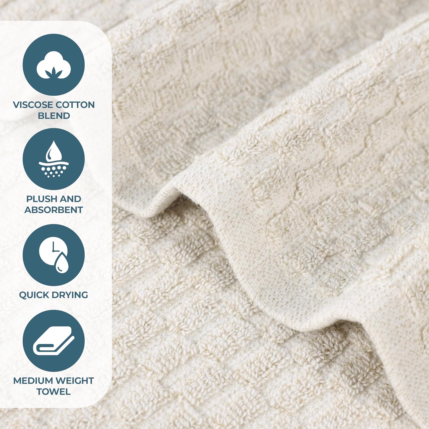 Superior Viscose Cotton Blend Towel Set of 2