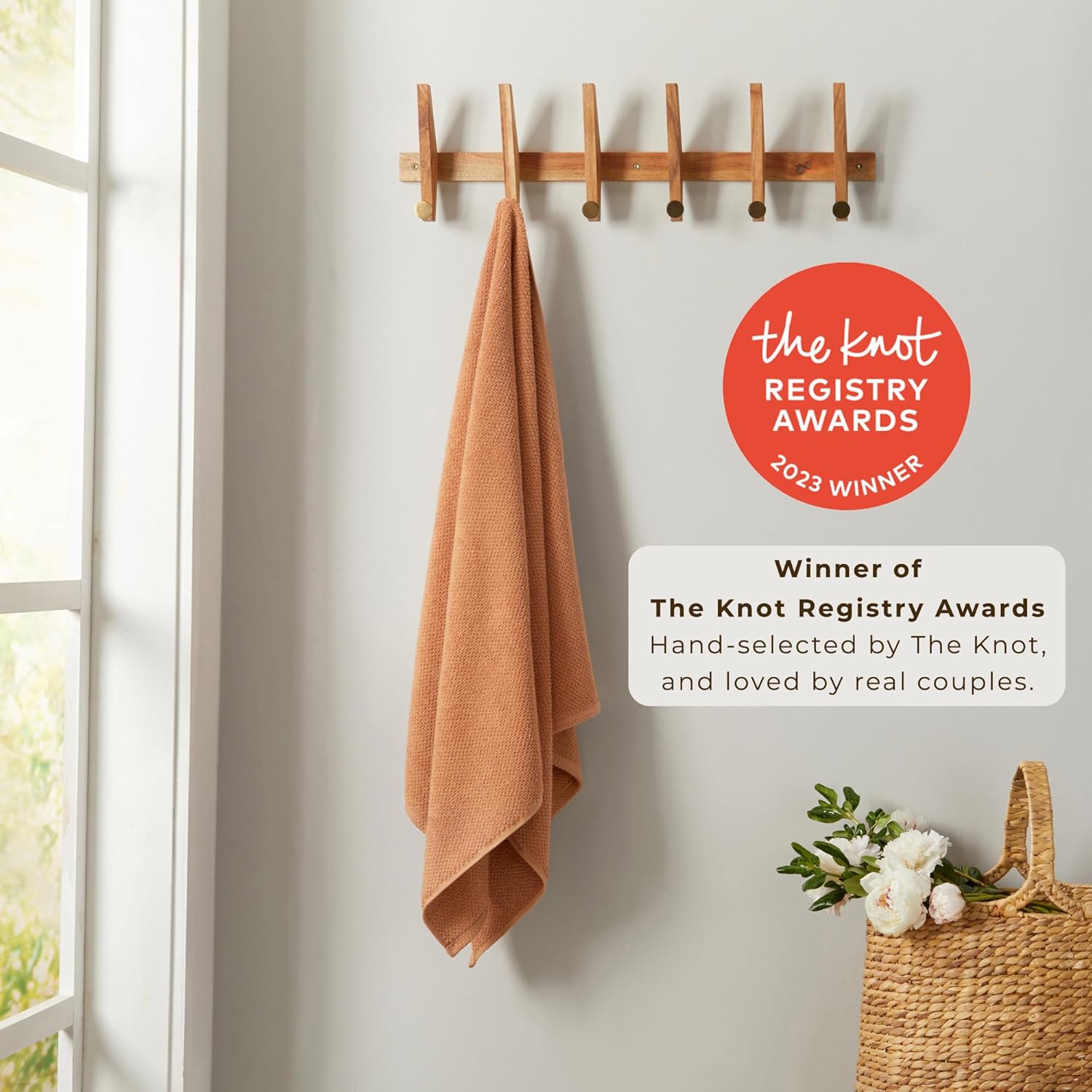 Great Bay Home Orange Bath Towels 6-Piece Set 1