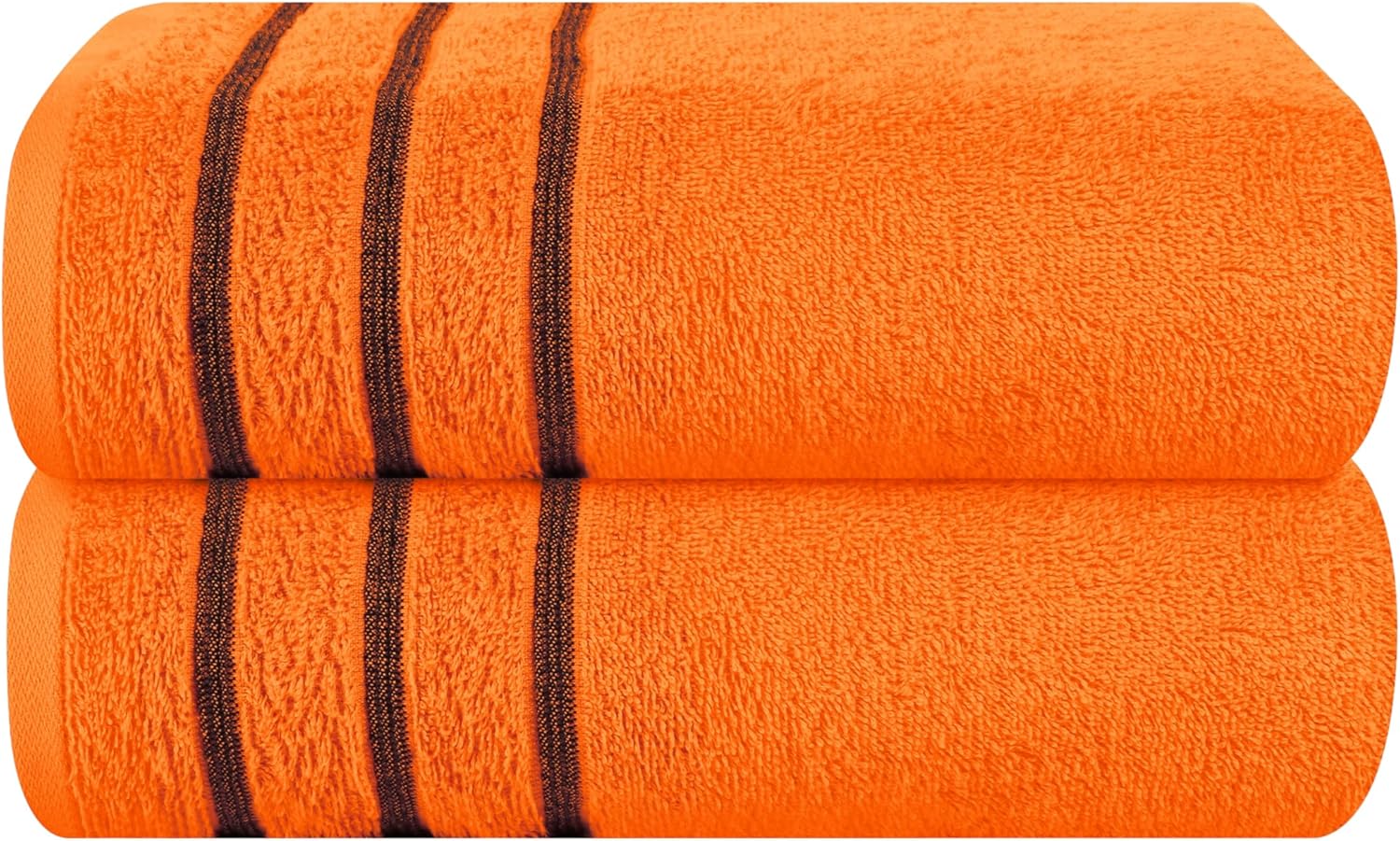 MyOwn Cotton 2 Pack Oversized Bath Towel Set - Orange 1
