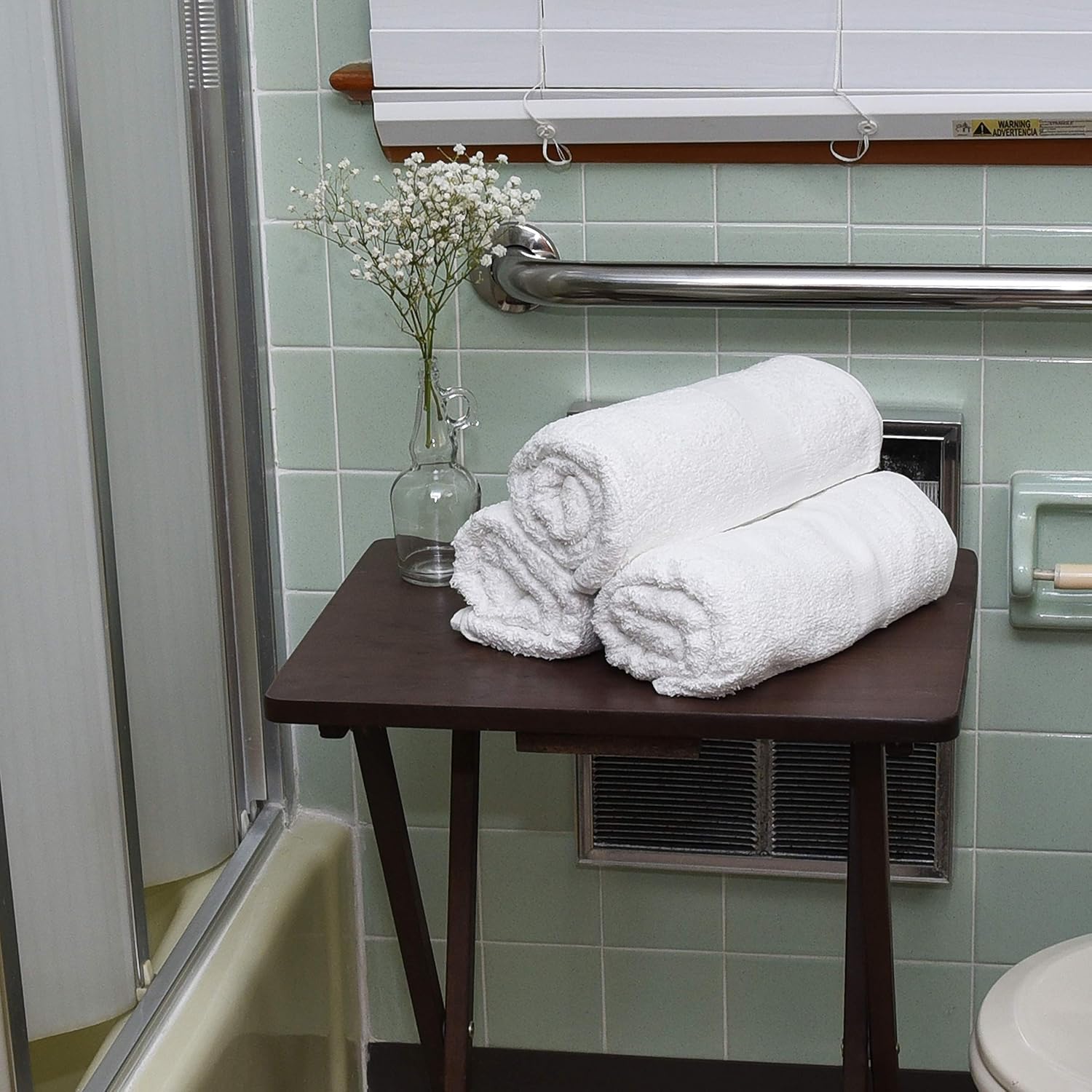Pacific Linens Lightweight Thin Bath Towel Set - 6 White