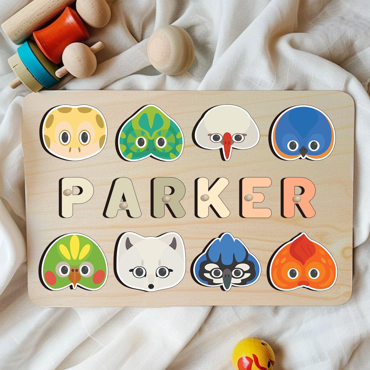 Personalized Wooden Name Puzzle for Toddlers