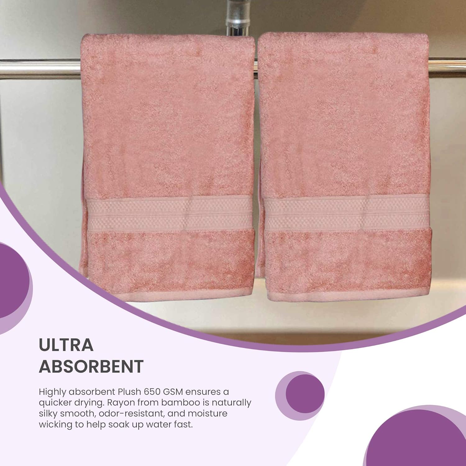 BLUENILEMILLS 2-Piece Cotton-Blend Bath Towel Set