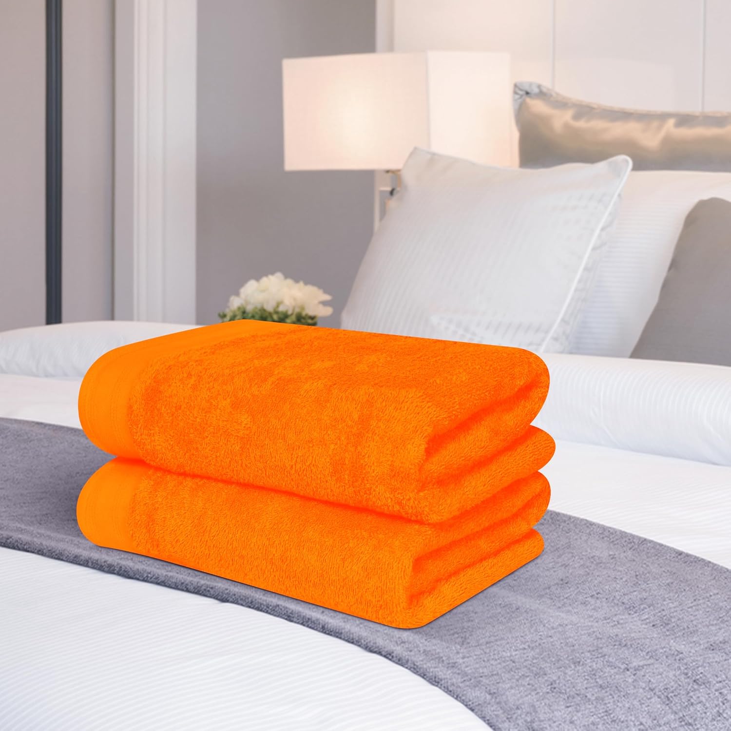 MALLONI HOME 2 Pack Cotton Bath Towels 28x55 Inches
