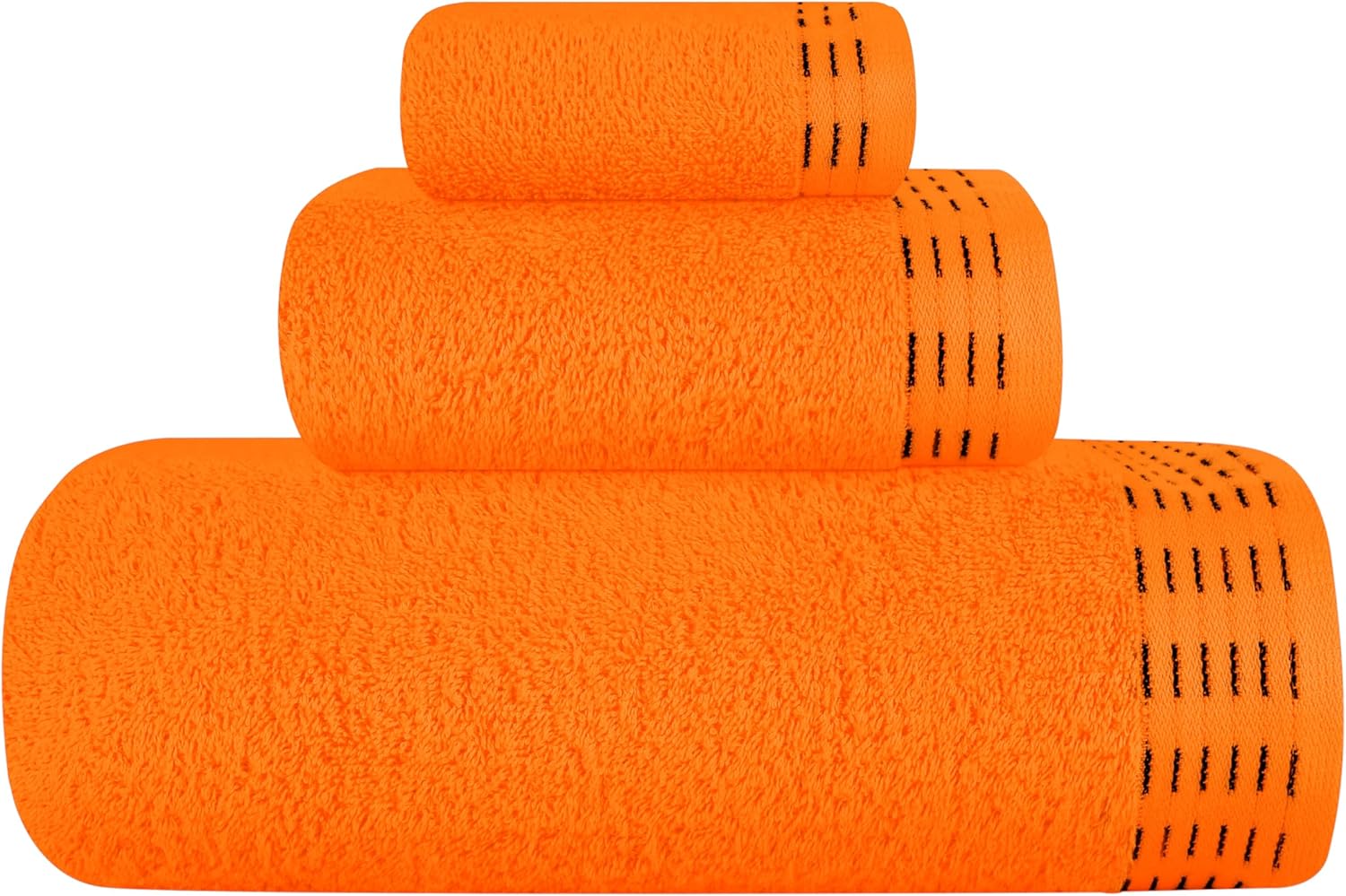 MALLONI HOME Ultra Soft 3 Pack Cotton Towel Set - Orange