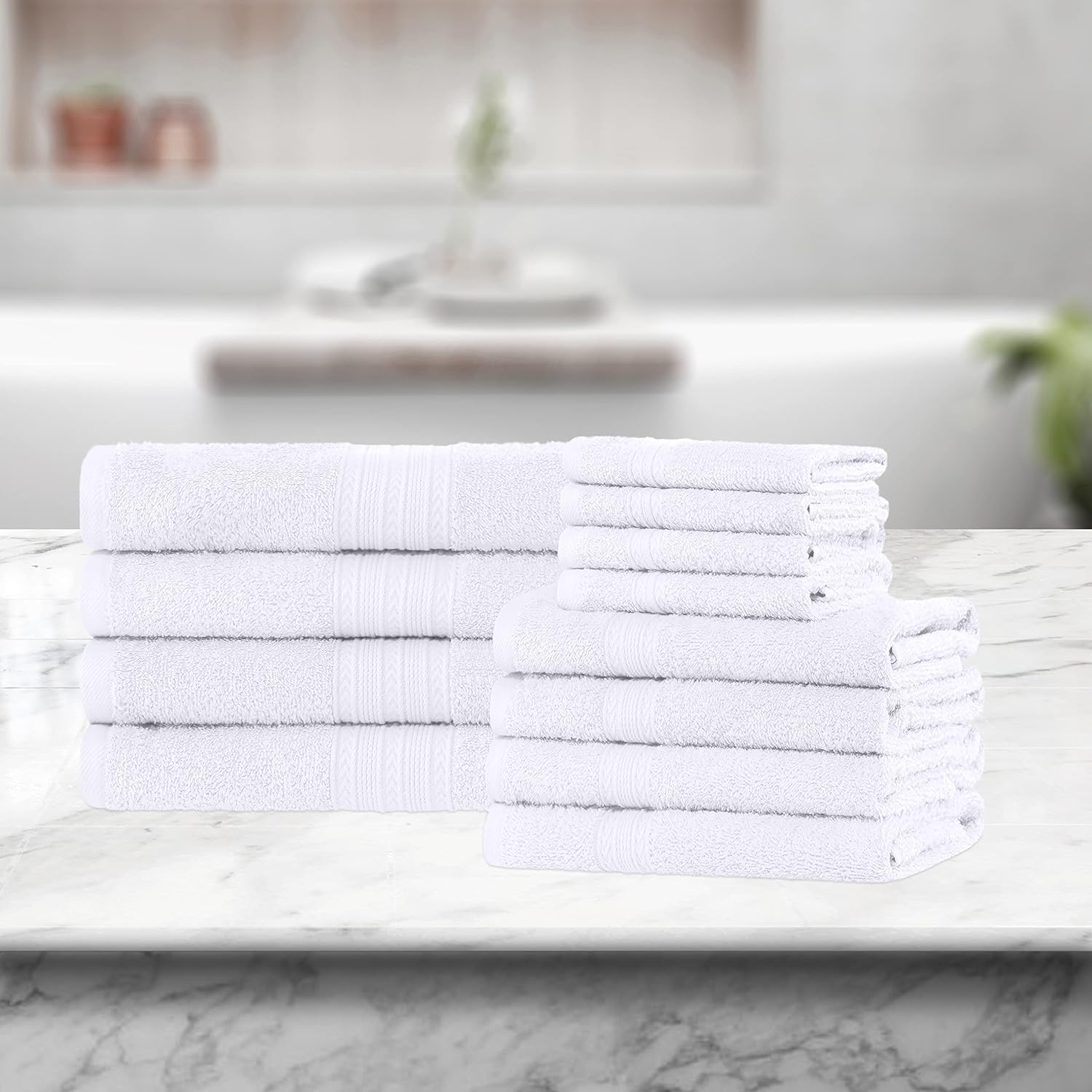 Superior Eco-Friendly Cotton 12-Piece Towel Set 1