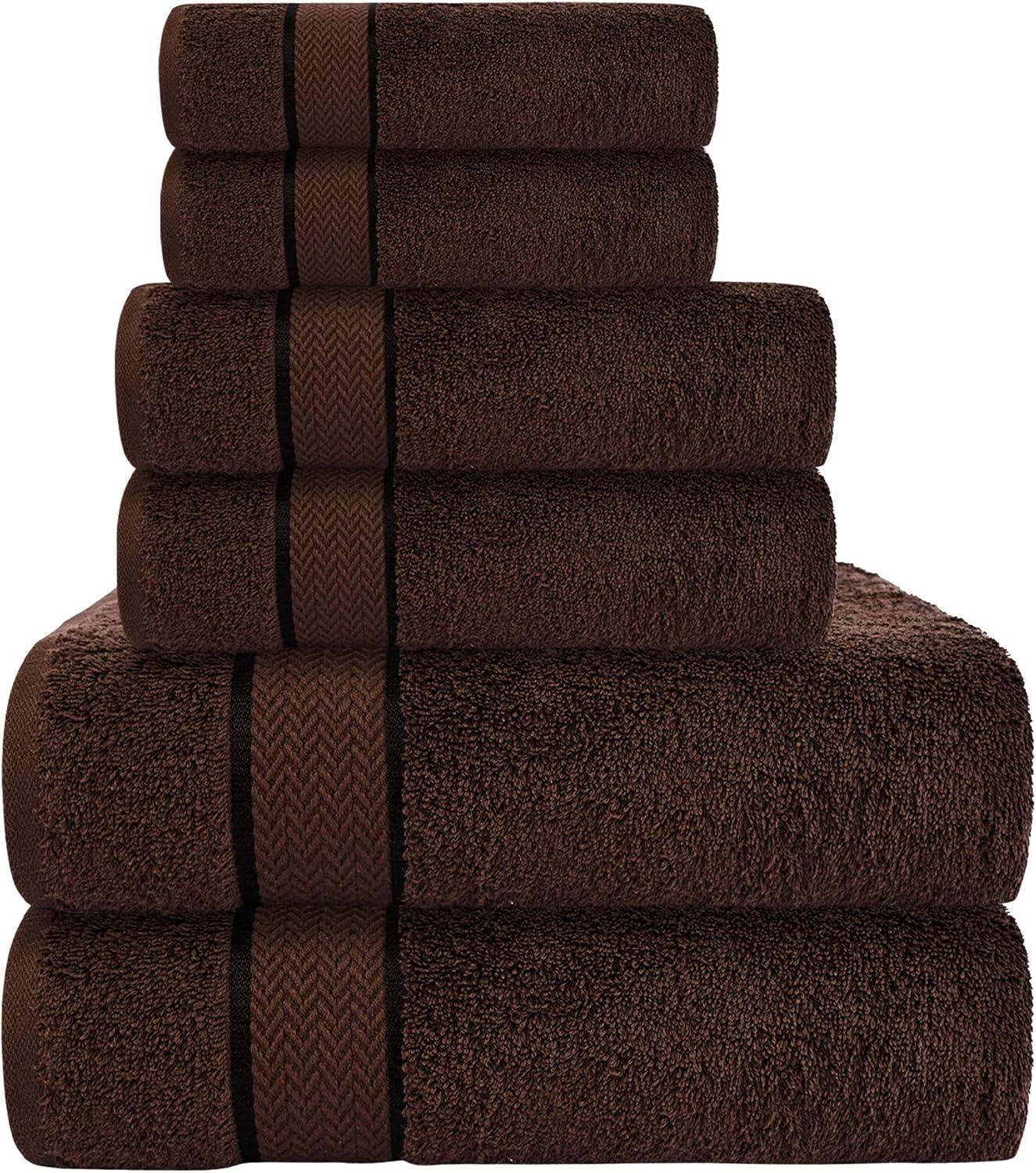 CRAFTBERRY 6 Piece Luxury Bathroom Towel Set