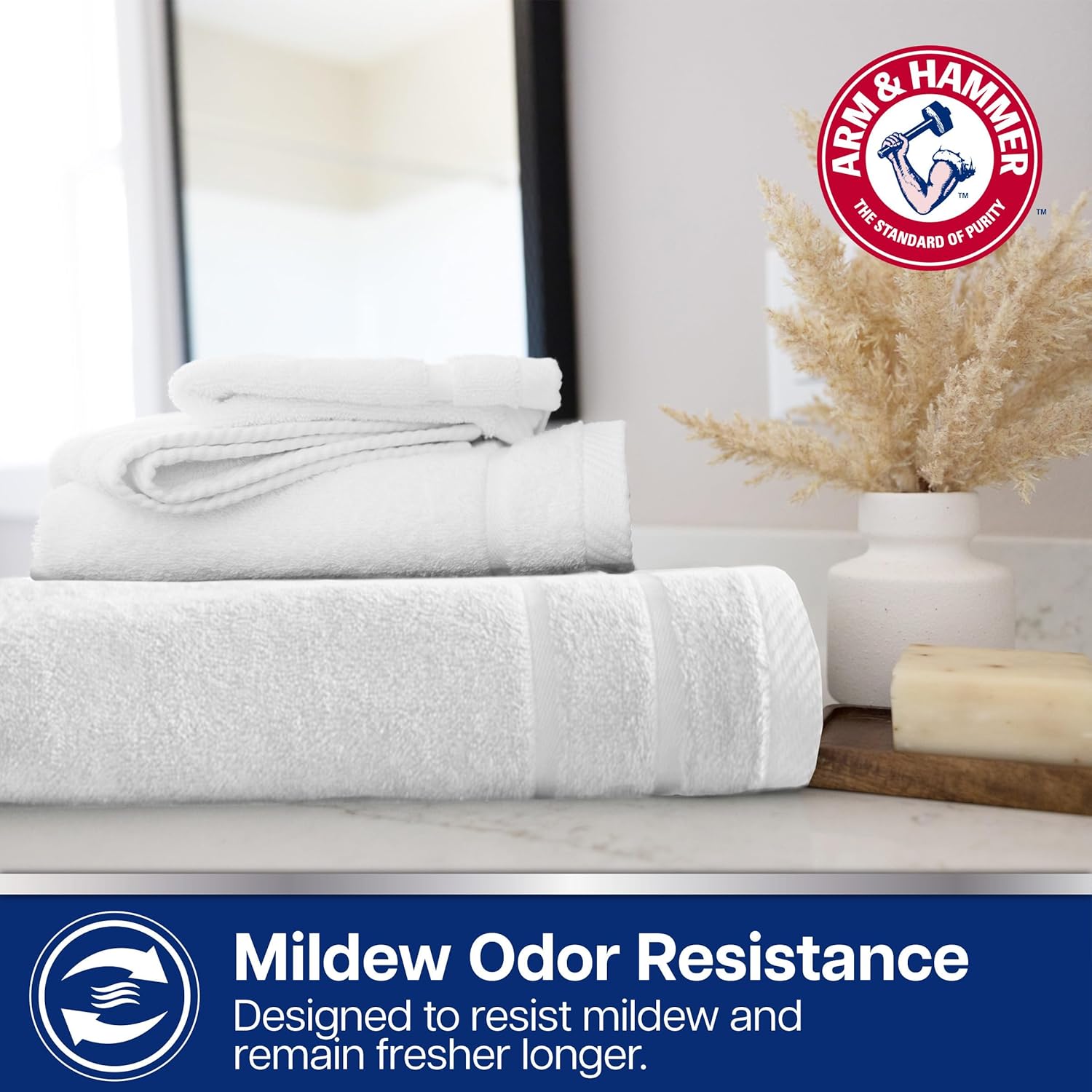 Arm Hammer 6-Piece Super Soft Bath Towel Set Khaki
