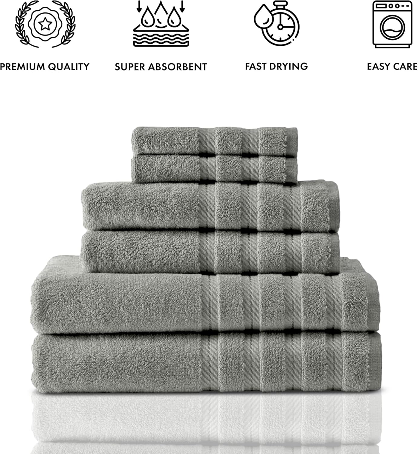 Classic Turkish Towels CTT - 6 Piece Luxury Set
