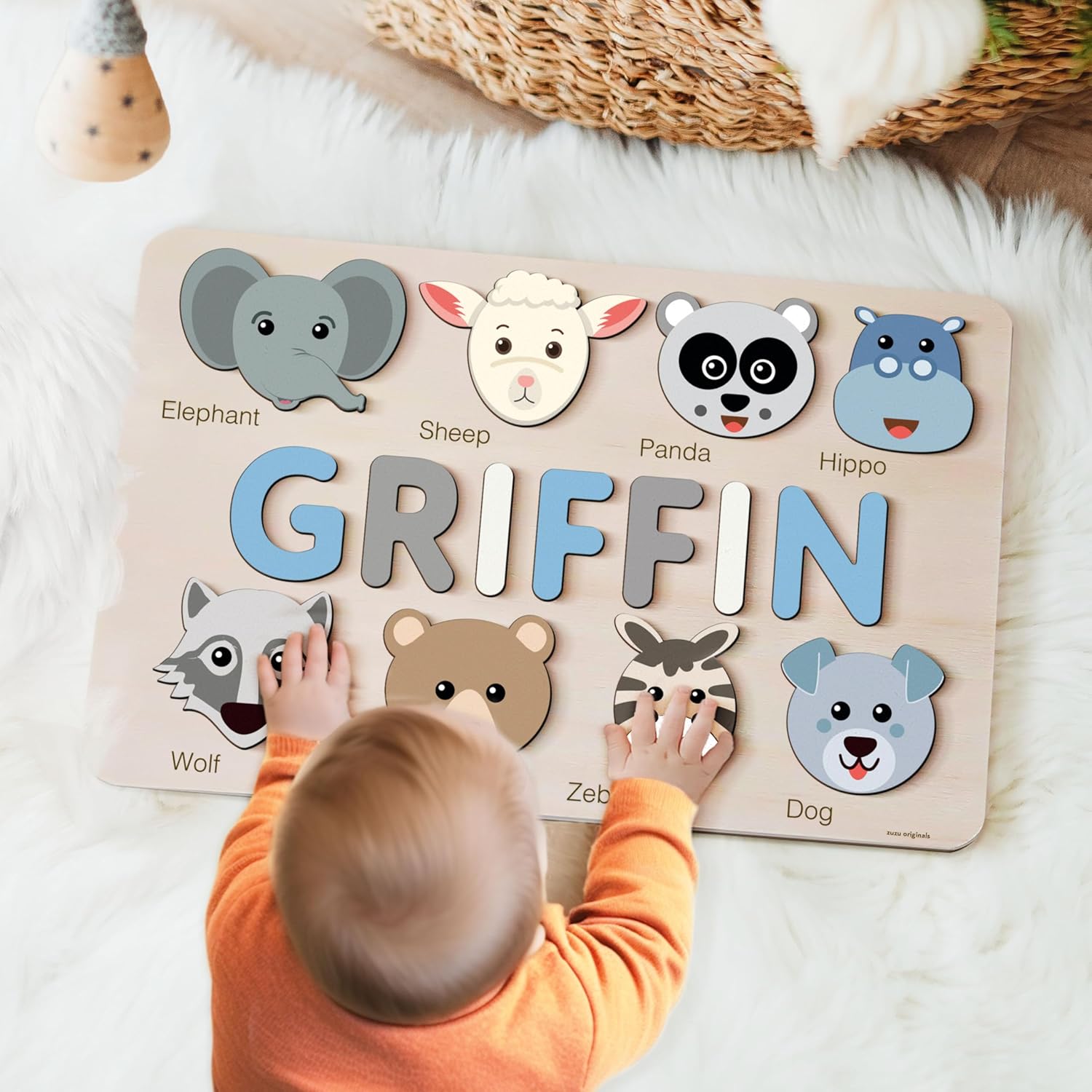 Zuzu Puzzle - Personalized Wooden Name Toy for Toddlers