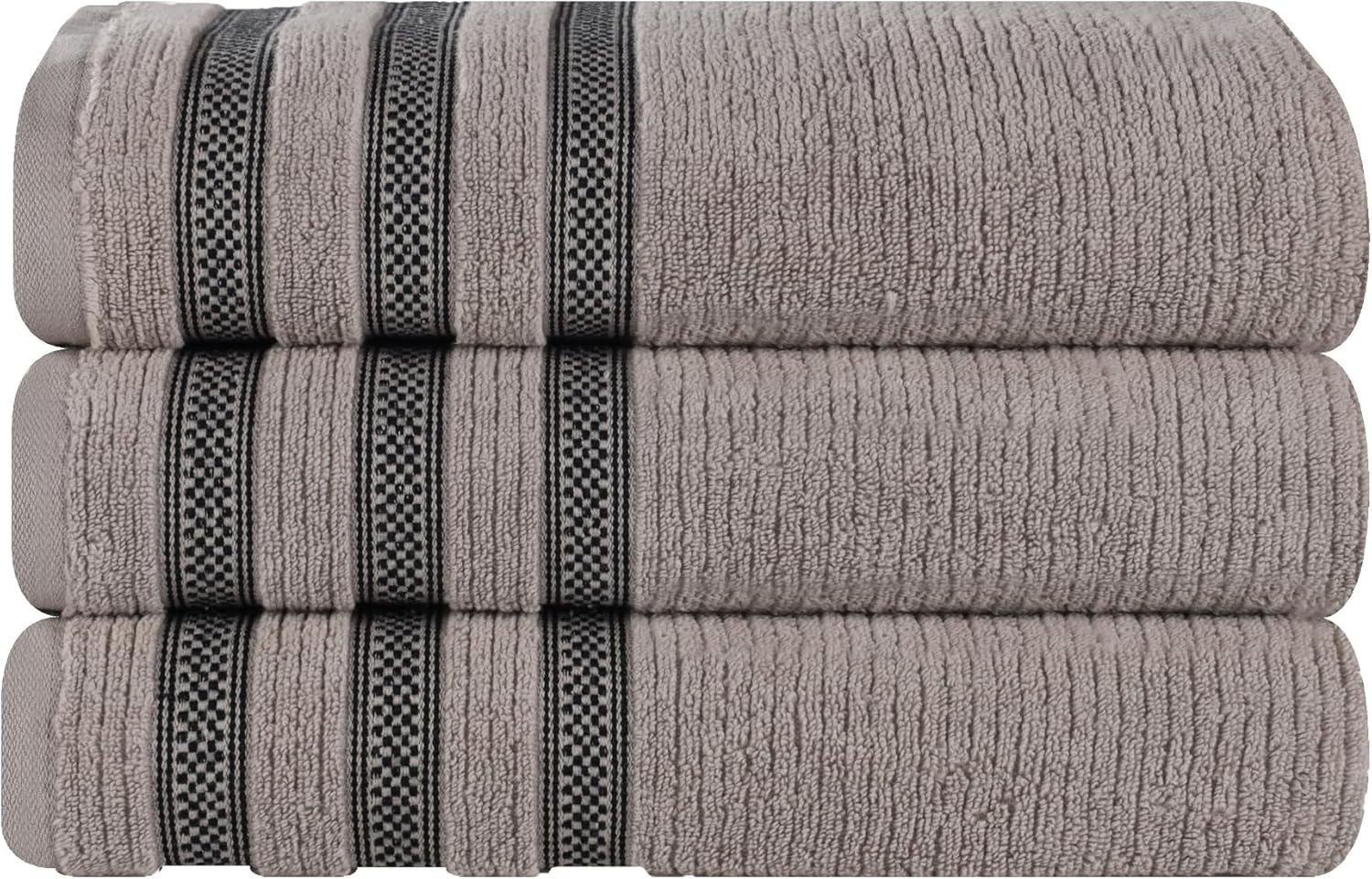 BLUENILEMILLS BNM Zero Twist Cotton Bath Towel Set of 3 Grey
