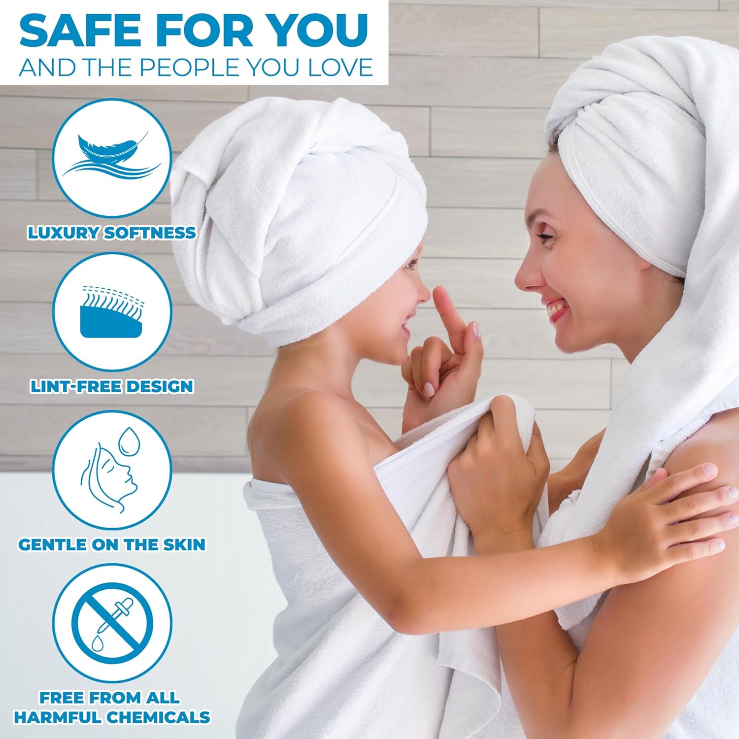 Superior Zero Twist Cotton Towel Set 6 Piece