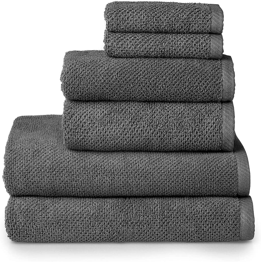 Simpli-Magic Popcorn Textured Towel Set 6PCS Gray