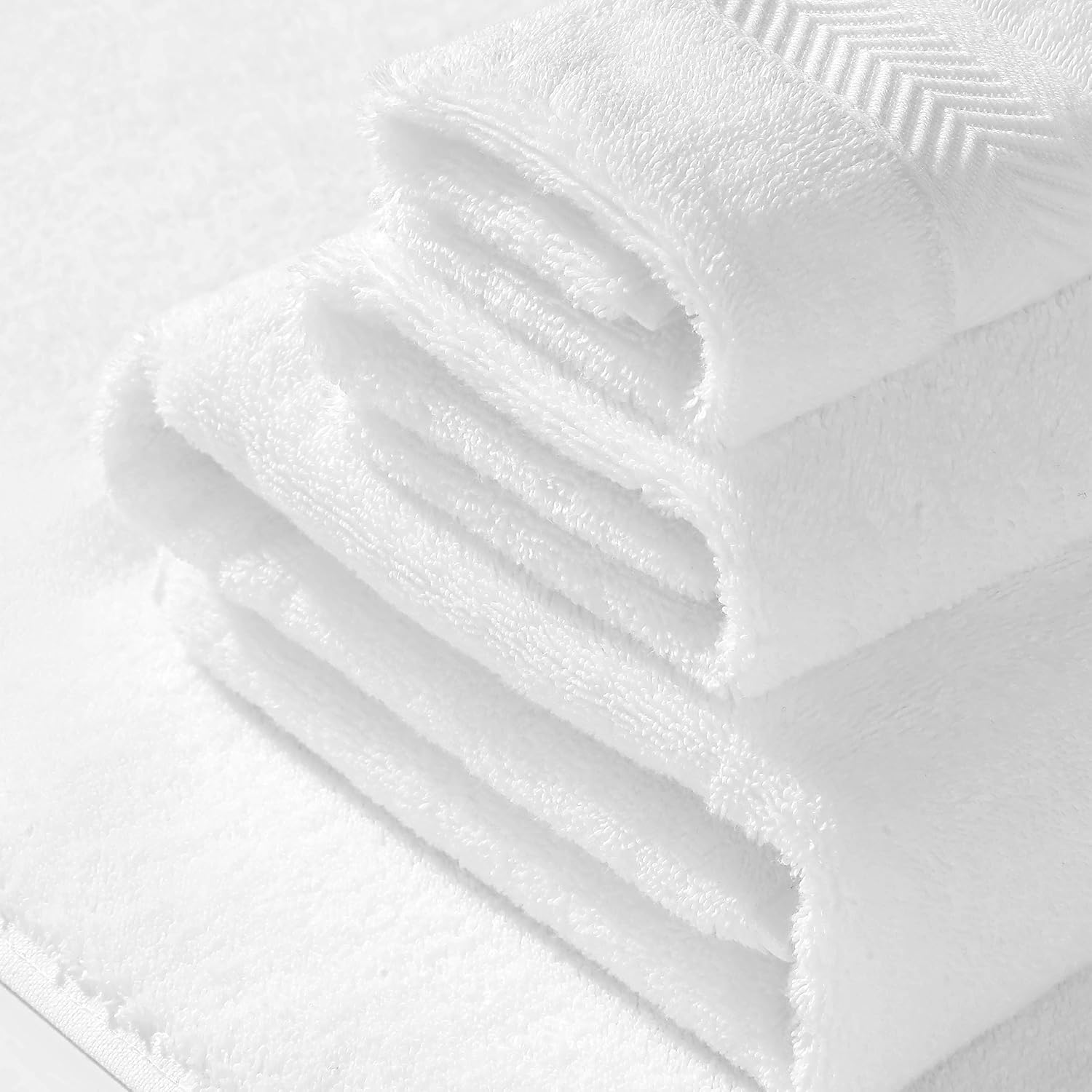 SimpleOpulence 6-Piece Cotton Towel Set - Soft Durable