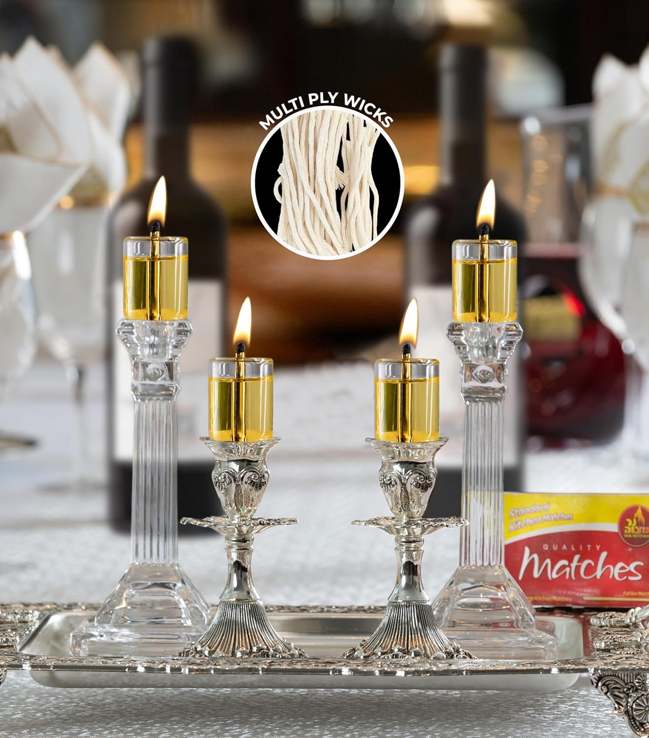 Ner Mitzvah Natural Cotton Smokeless Wicks 50 Count