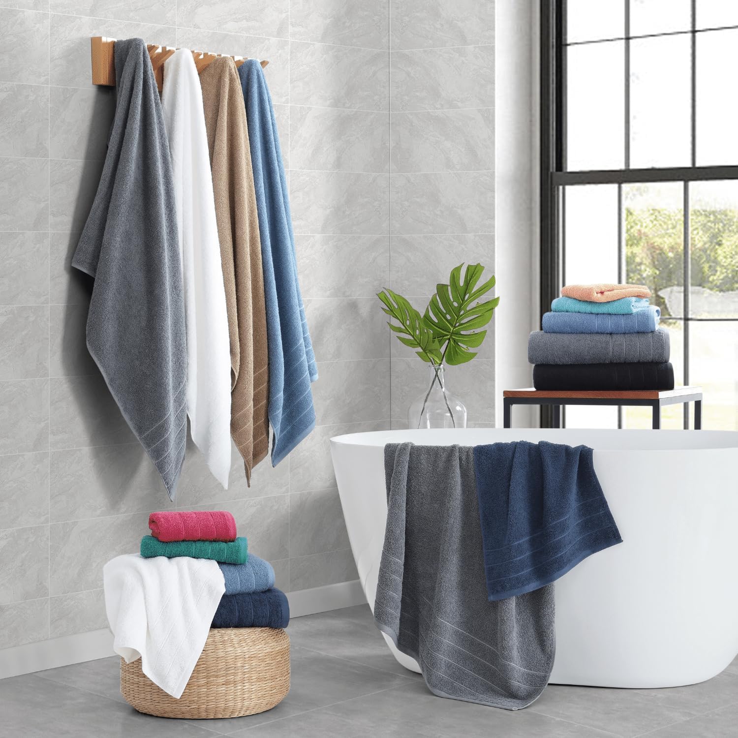 Casa Platino 100 Cotton Towel Set 8 Pc Peach Fuzz