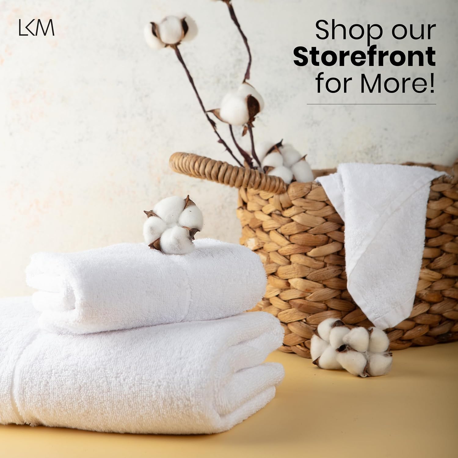 LKM Turkish Cotton Bath Towel Set 3 Piece Grey Luxury Towels