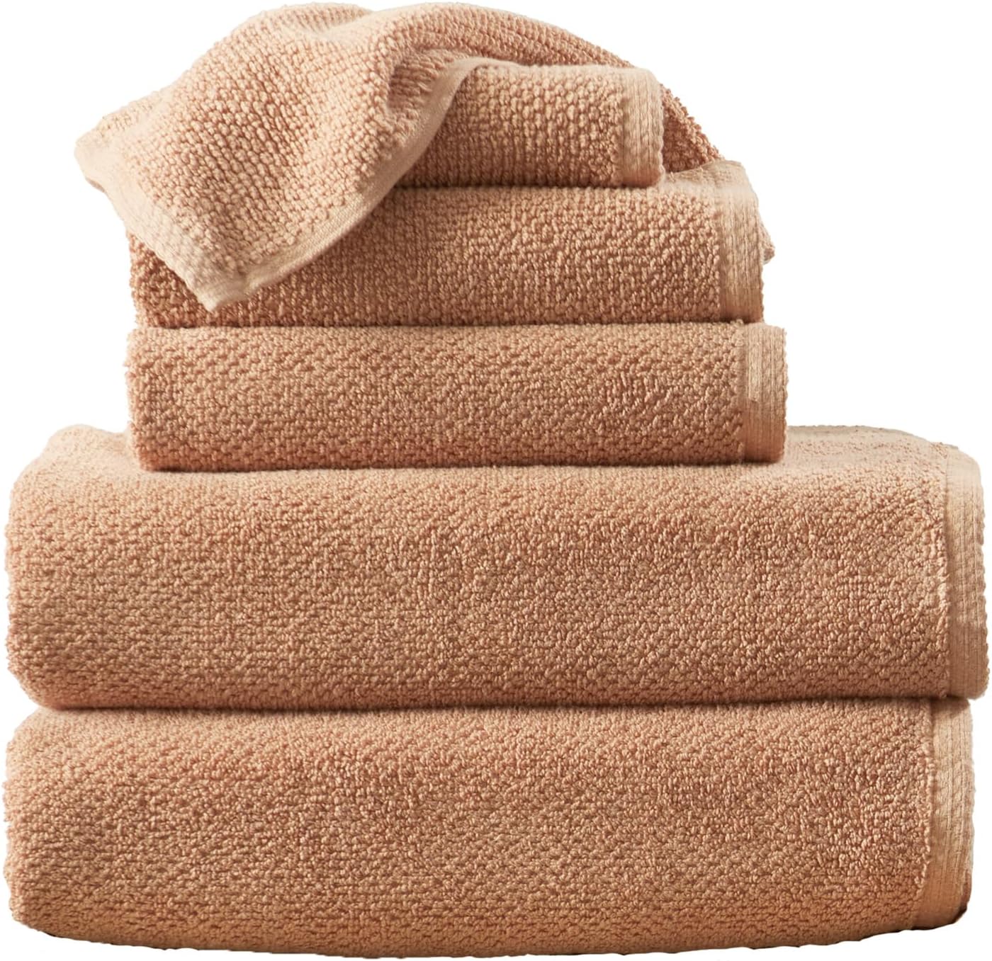 Great Bay Home Orange Bath Towels 6-Piece Set 1
