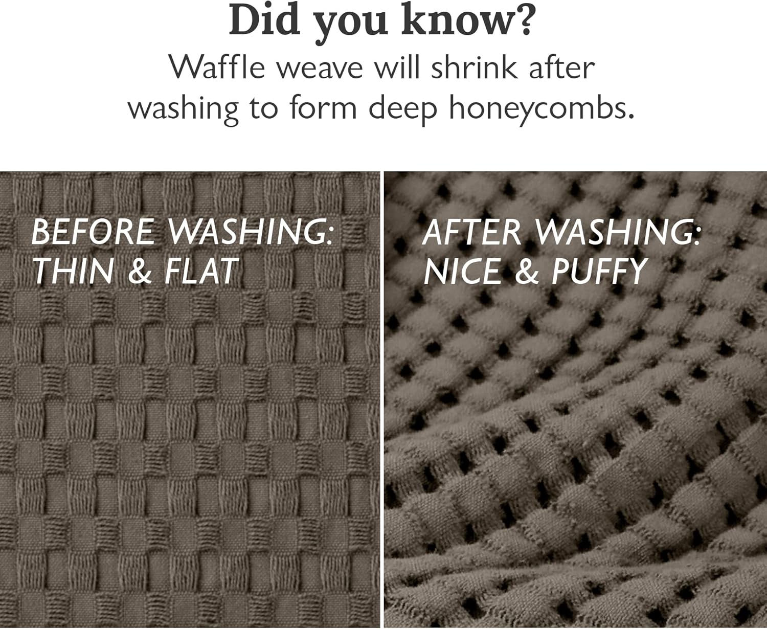 GILDEN TREE Waffle Towel Set of 4 Stone 1