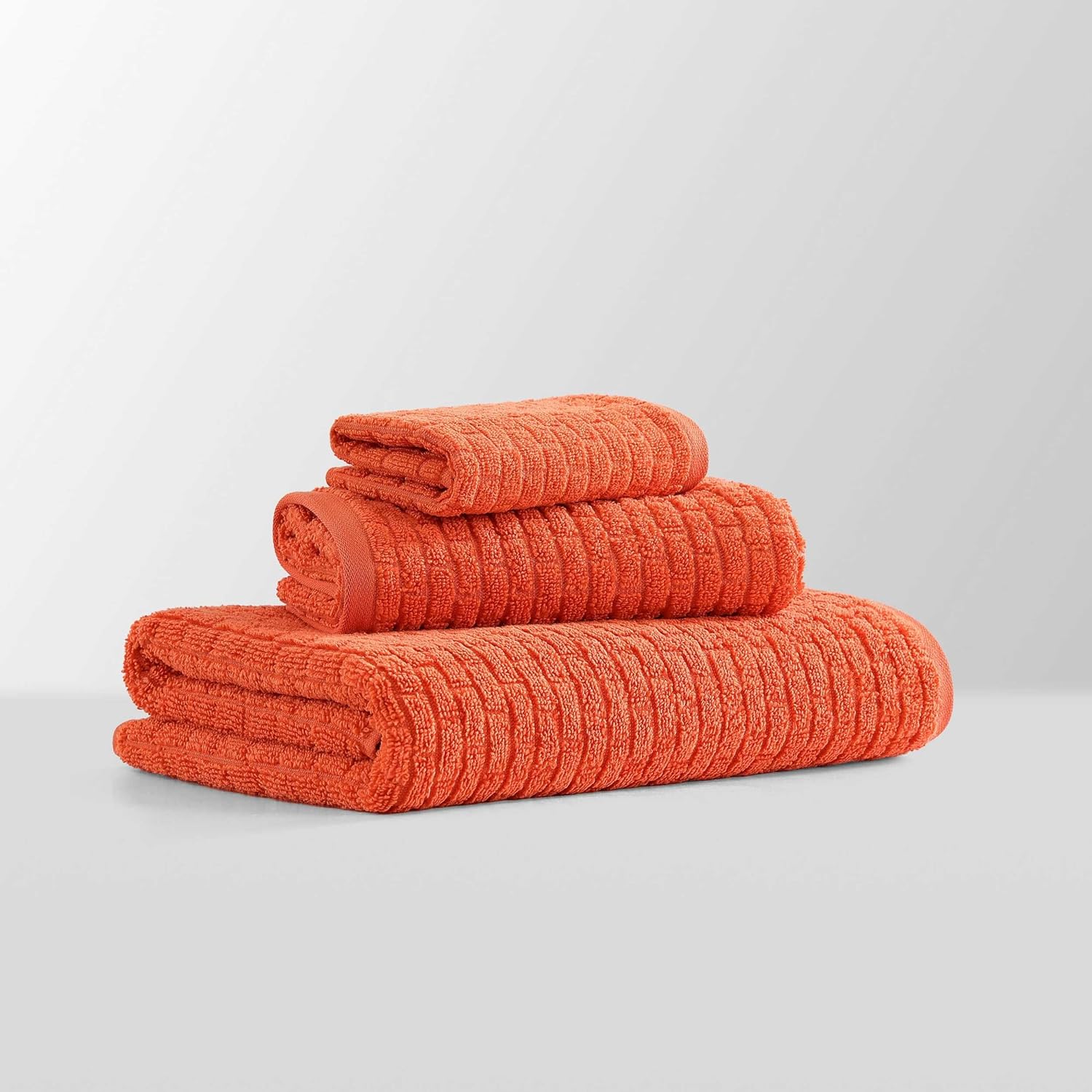Tommy Hilfiger Brick Texture Orange Towel Set 6 Pack