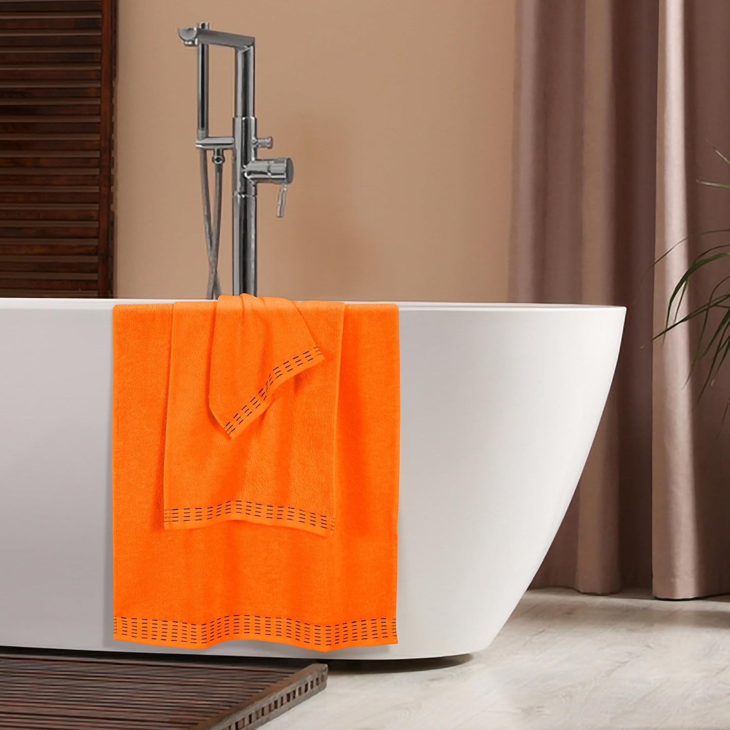 MALLONI HOME Ultra Soft 3 Pack Cotton Towel Set - Orange