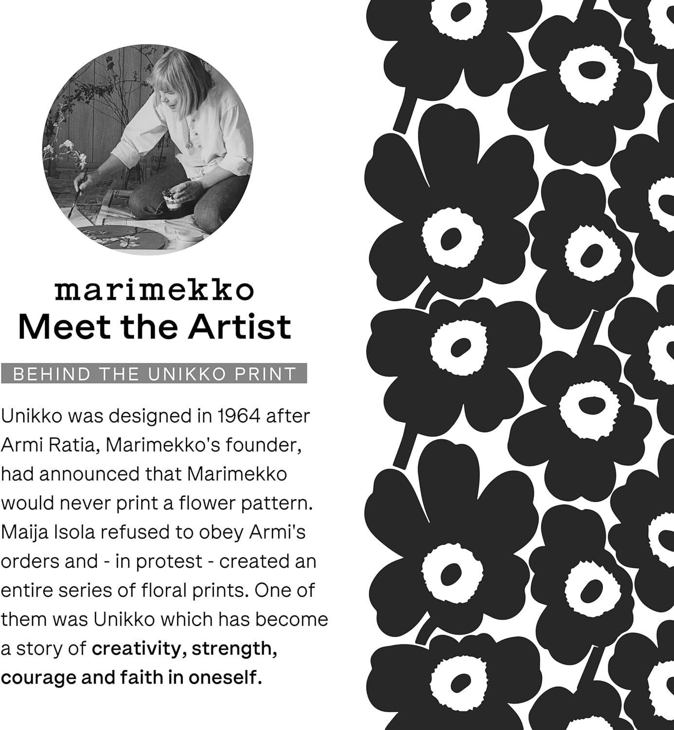 MARIMEKKO Unikko Cotton Terry Bath Towel Red