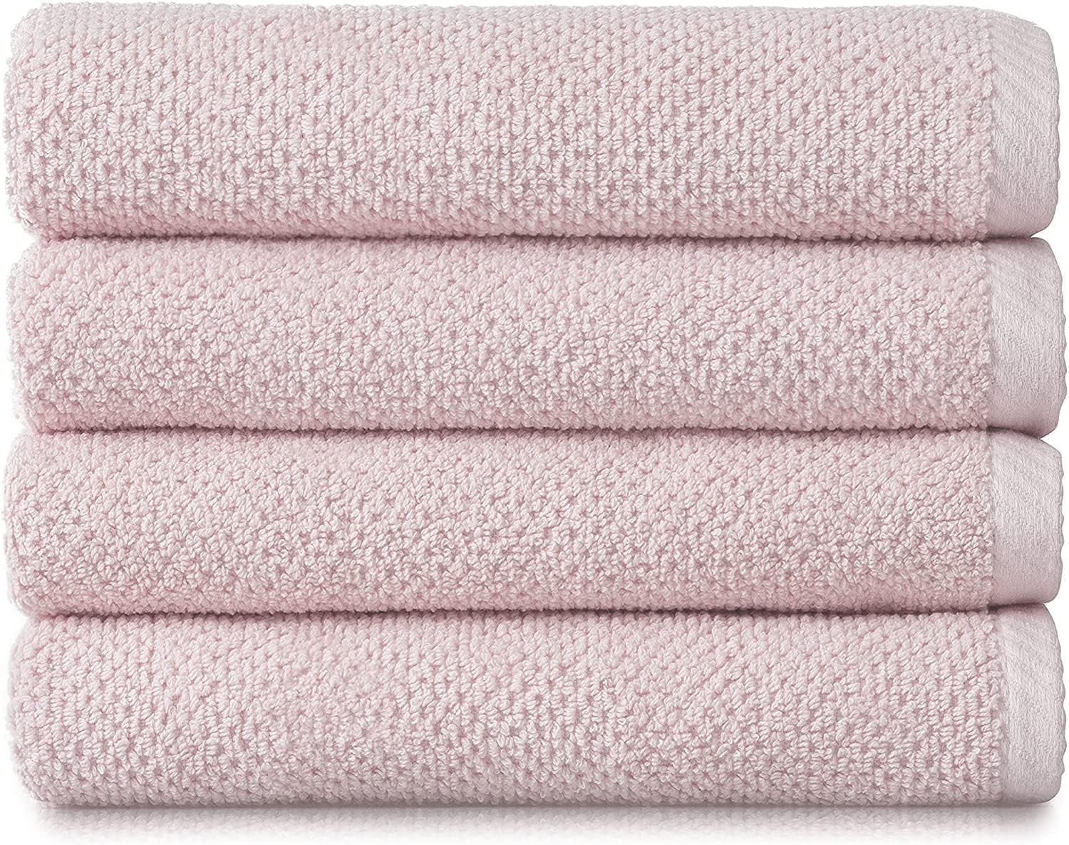Simpli-Magic 79457 Popcorn Textured Bath Towels 4 Pack Pink