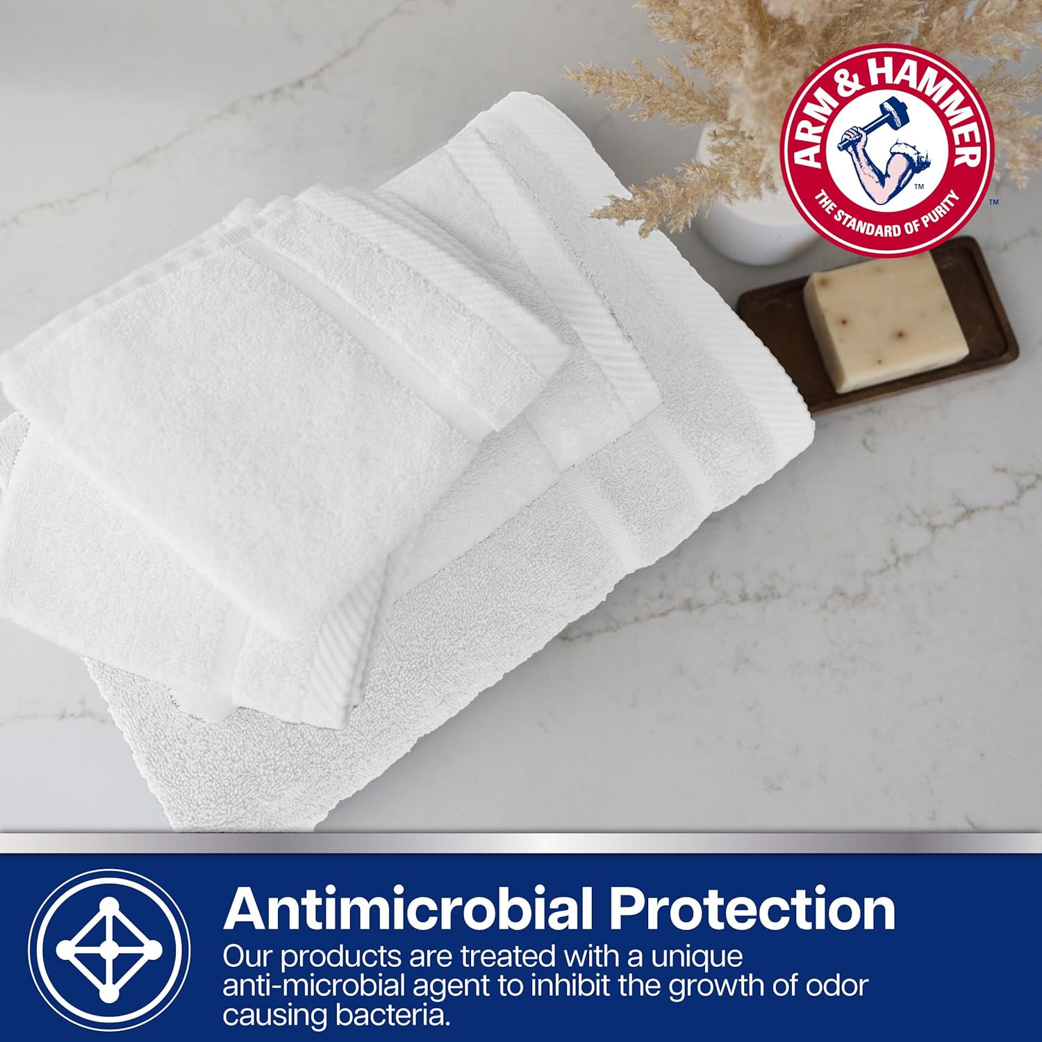 Arm Hammer 6-Piece Super Soft Bath Towel Set Khaki