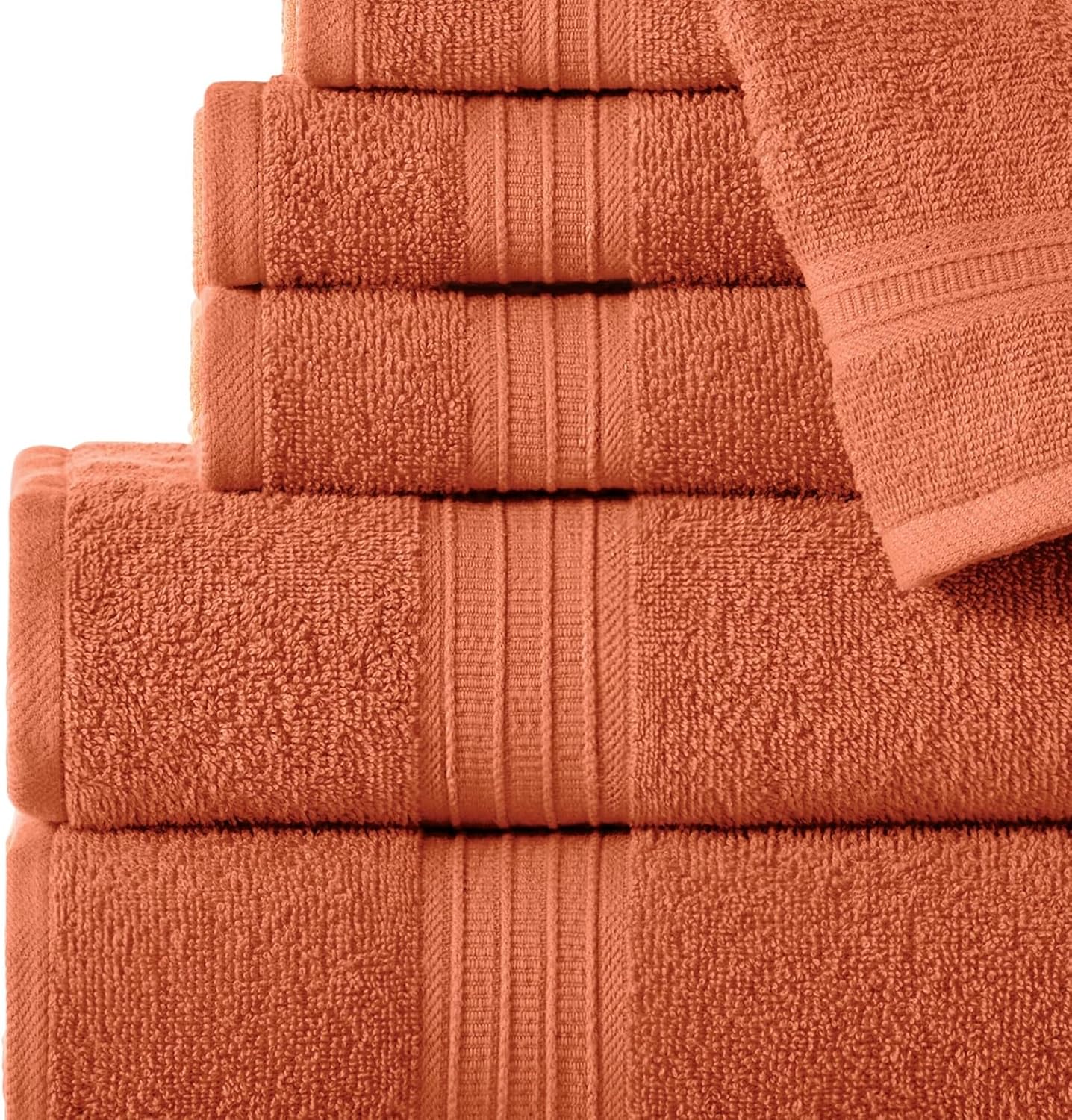 Stoneberry Home 6-Piece Towel Set with Bath Hand and Washcloths