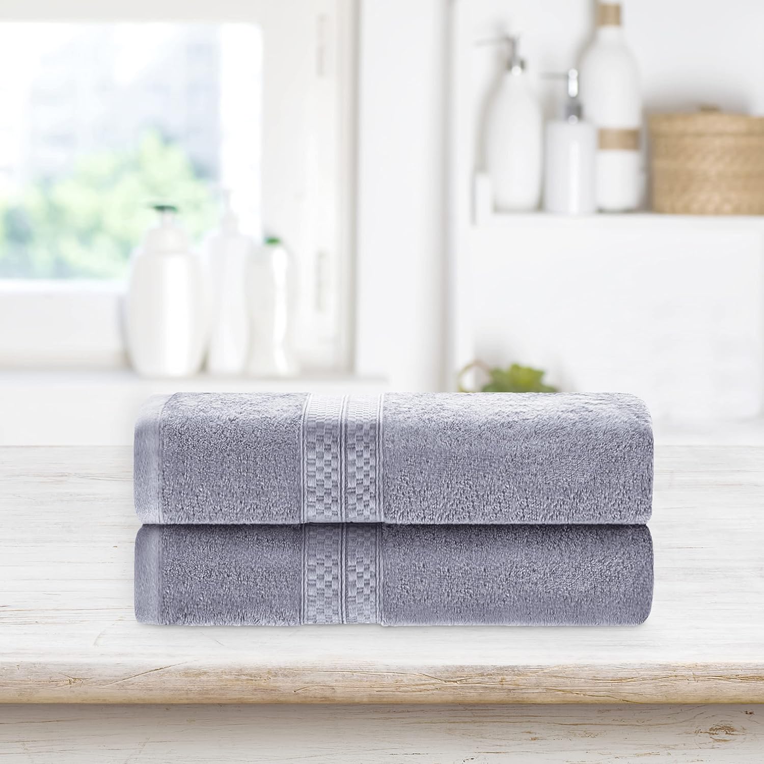 BLUENILEMILLS 2-Piece Cotton-Blend Bath Towel Set