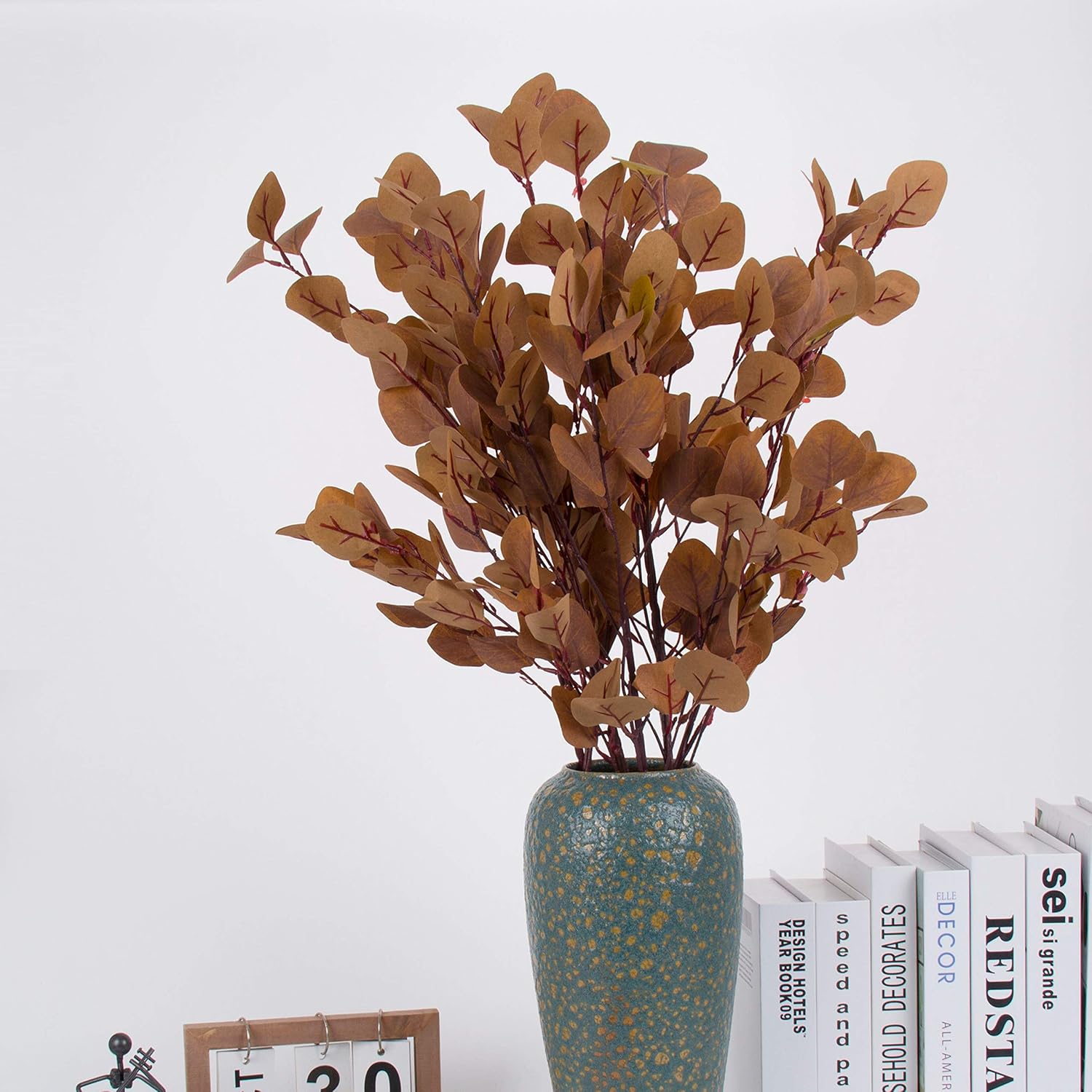 JD Artificial Silver Dollar Eucalyptus Plants 5PCS