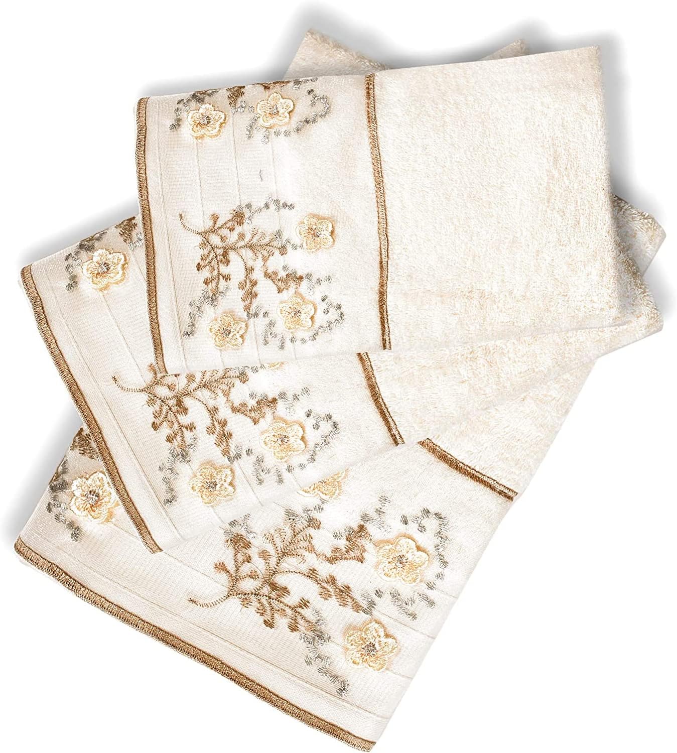 Popular Bath 3-Piece Towel Set Bloomfield Beige