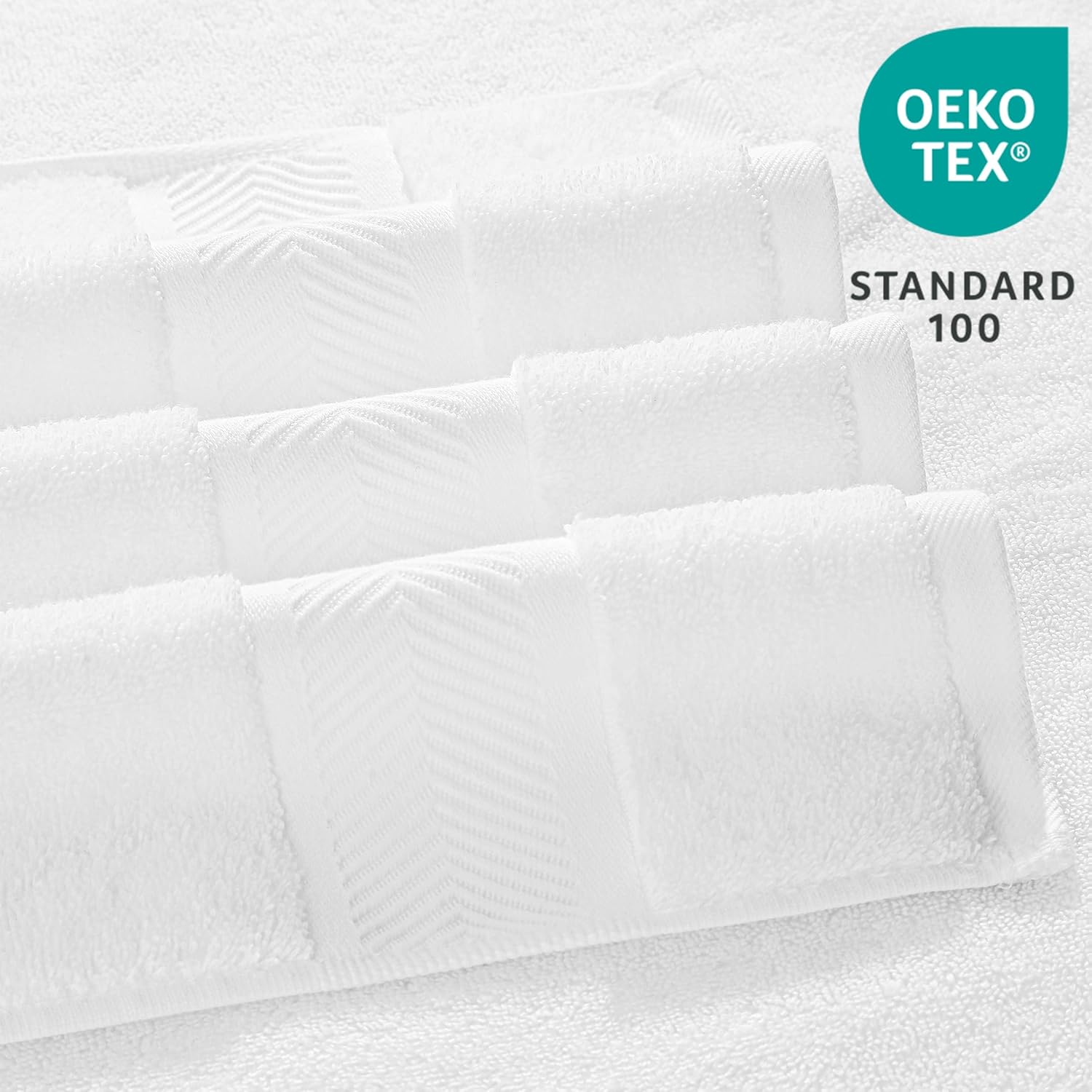 SimpleOpulence 6-Piece Cotton Towel Set - Soft Durable