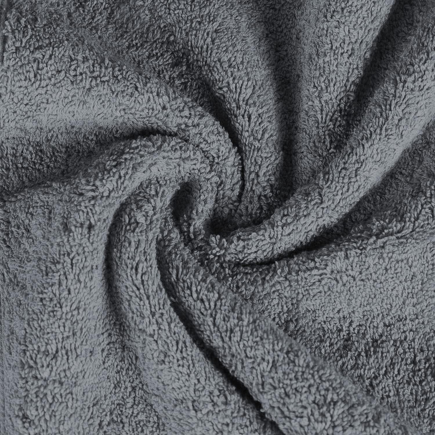 Superior 8-Piece Cotton Towel Set - Grey
