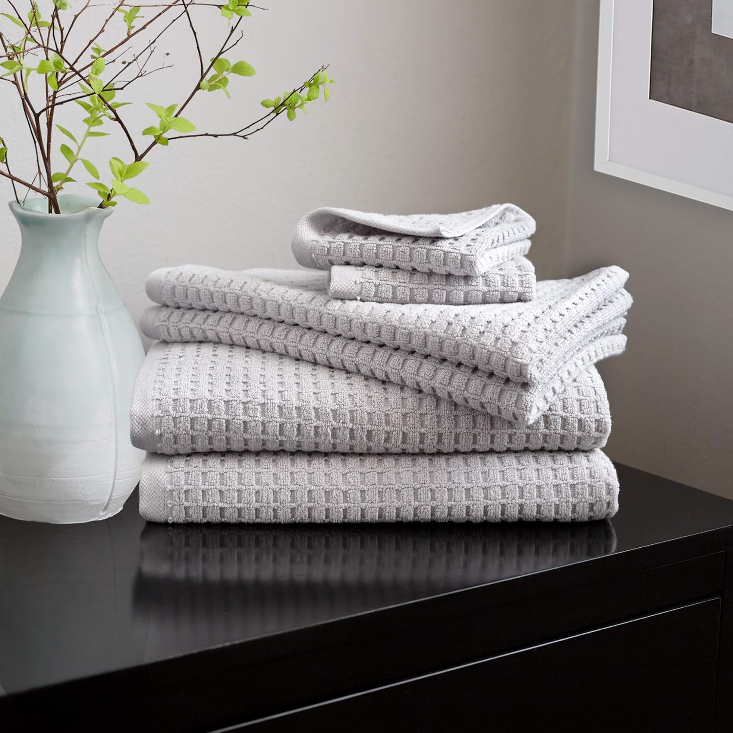 DKNY Quick Dry Cotton Towel Set Grey